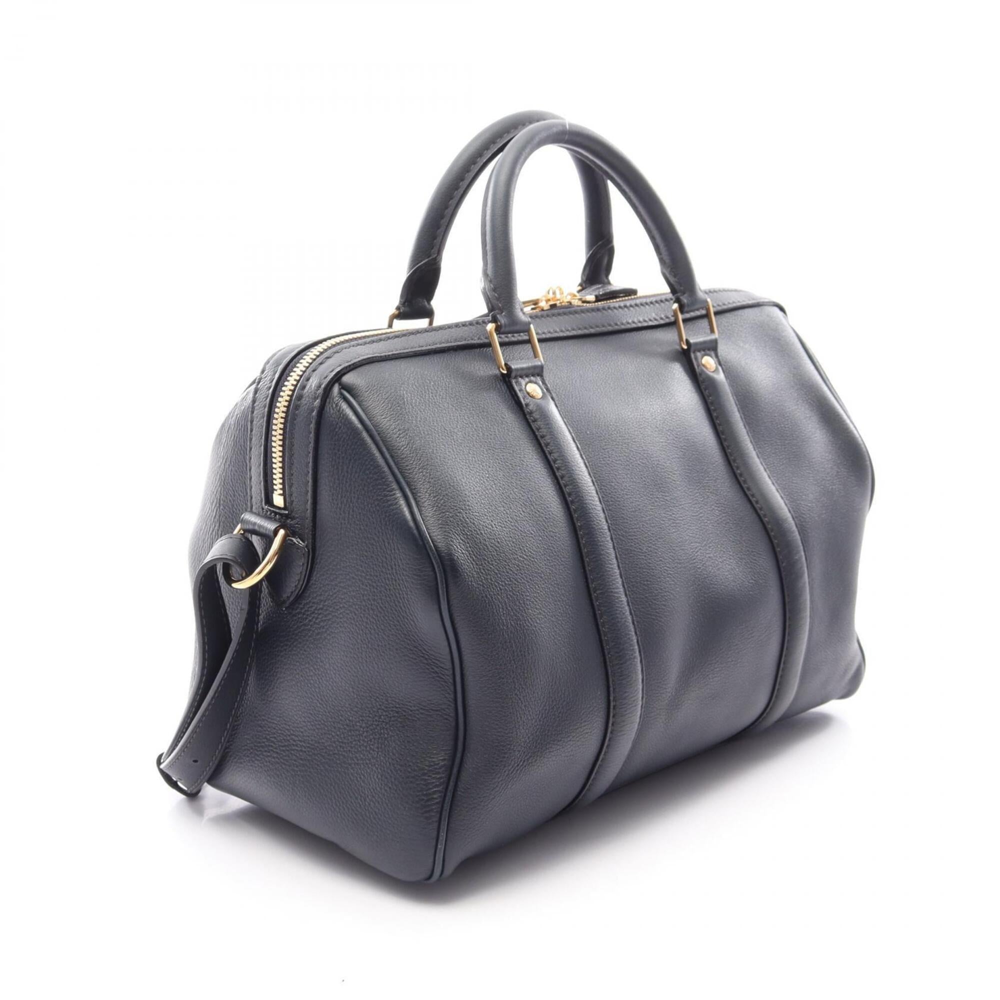 Louis Vuitton Navy Leather Handbag (Pre-Owned)