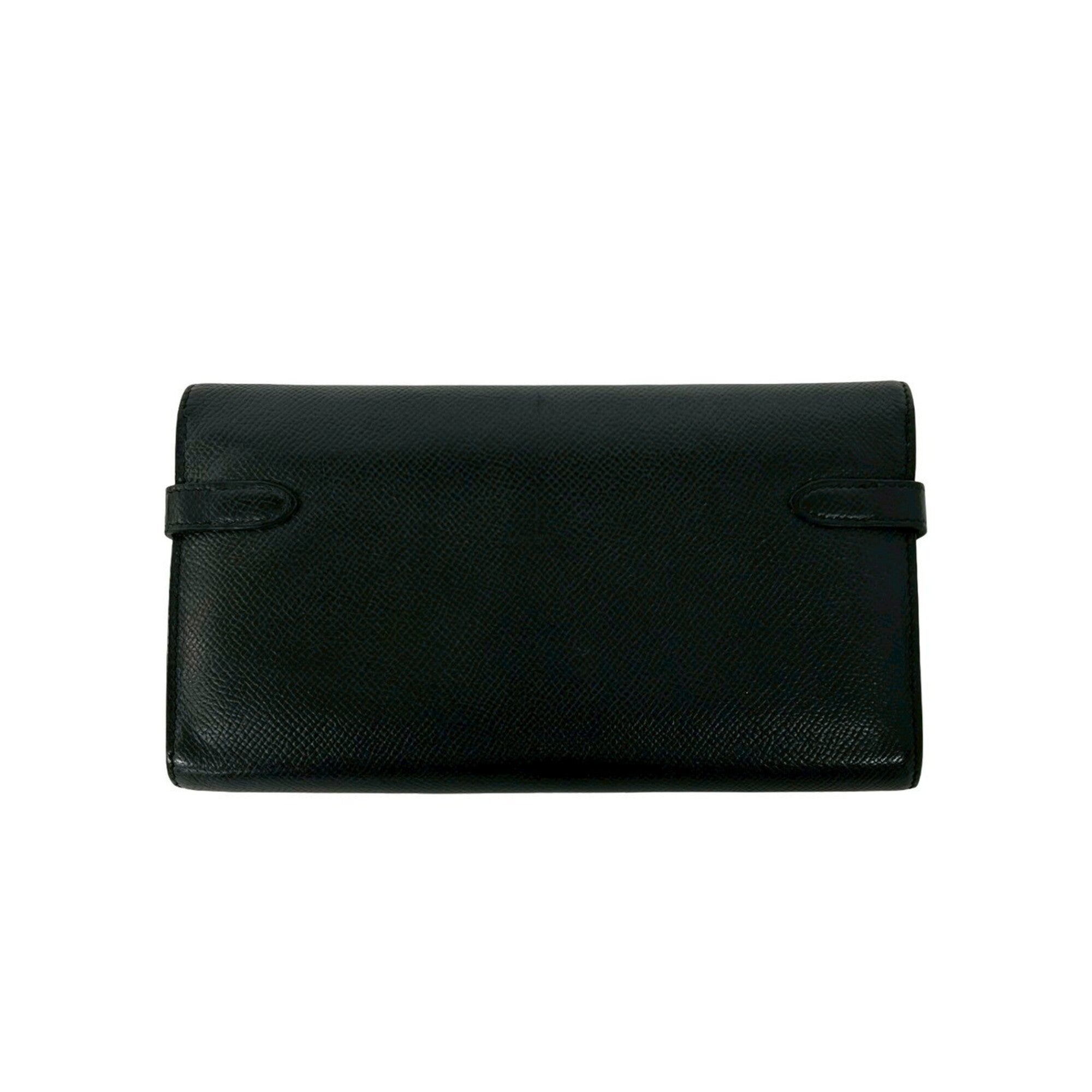 Hermes Black Epsom Leather Long Wallet (Bi-Fold) (Pre-Owned)
