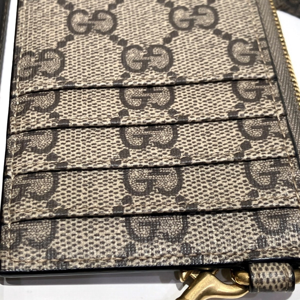 Gucci Brown Pvc Coin Purse/Coin Case (Pre-Owned)