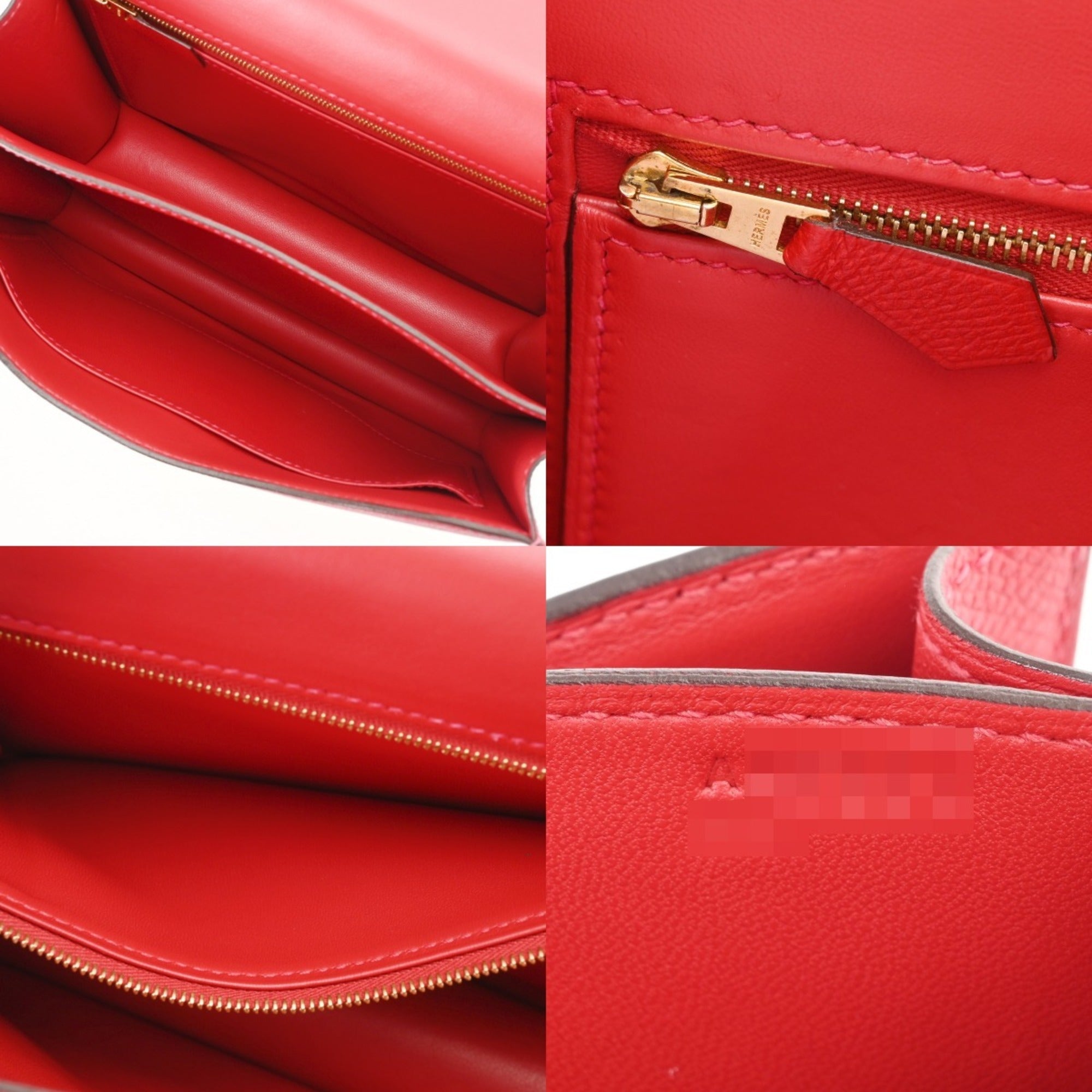 Hermes Constance Rouge Casaque Epsom Leather Shoulder Bag (Pre-Owned)