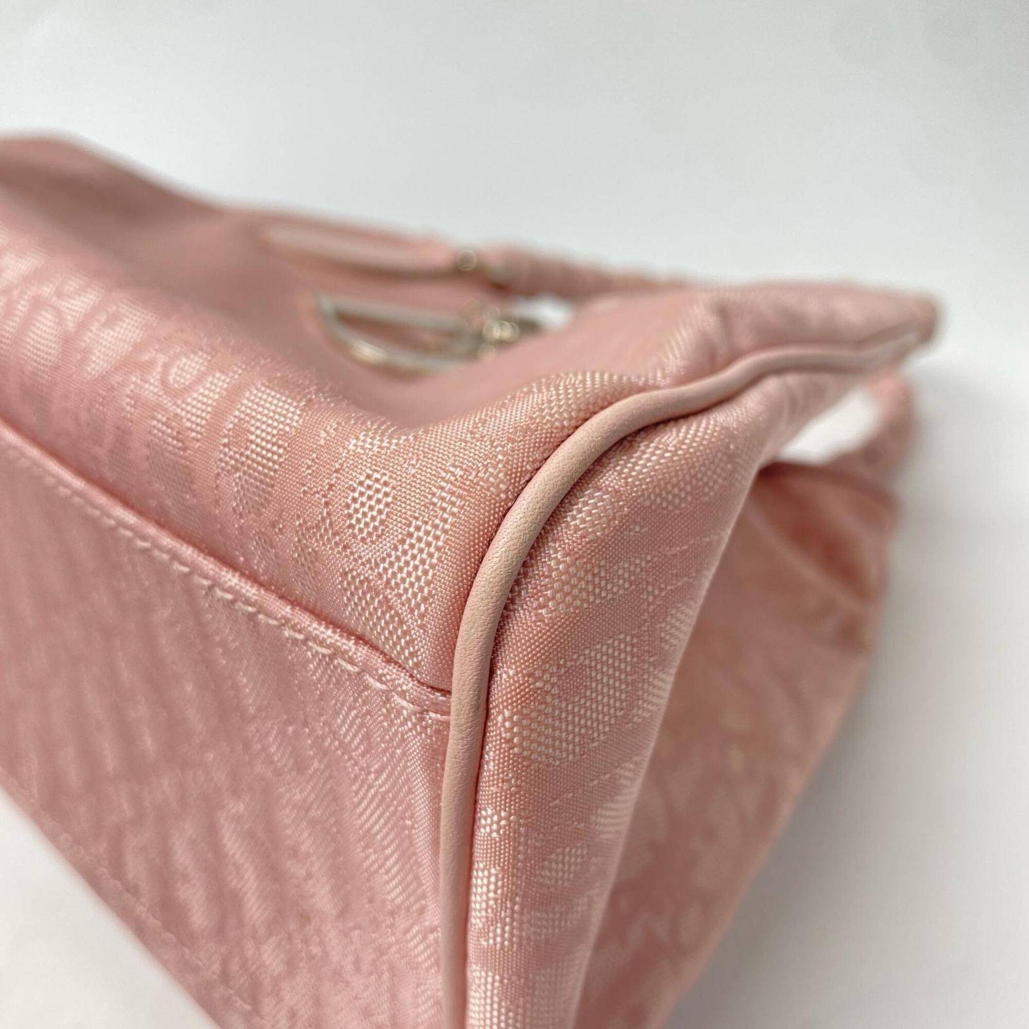 Christian Dior Pink Canvas Handbag Tote Bag (Pre-Owned)