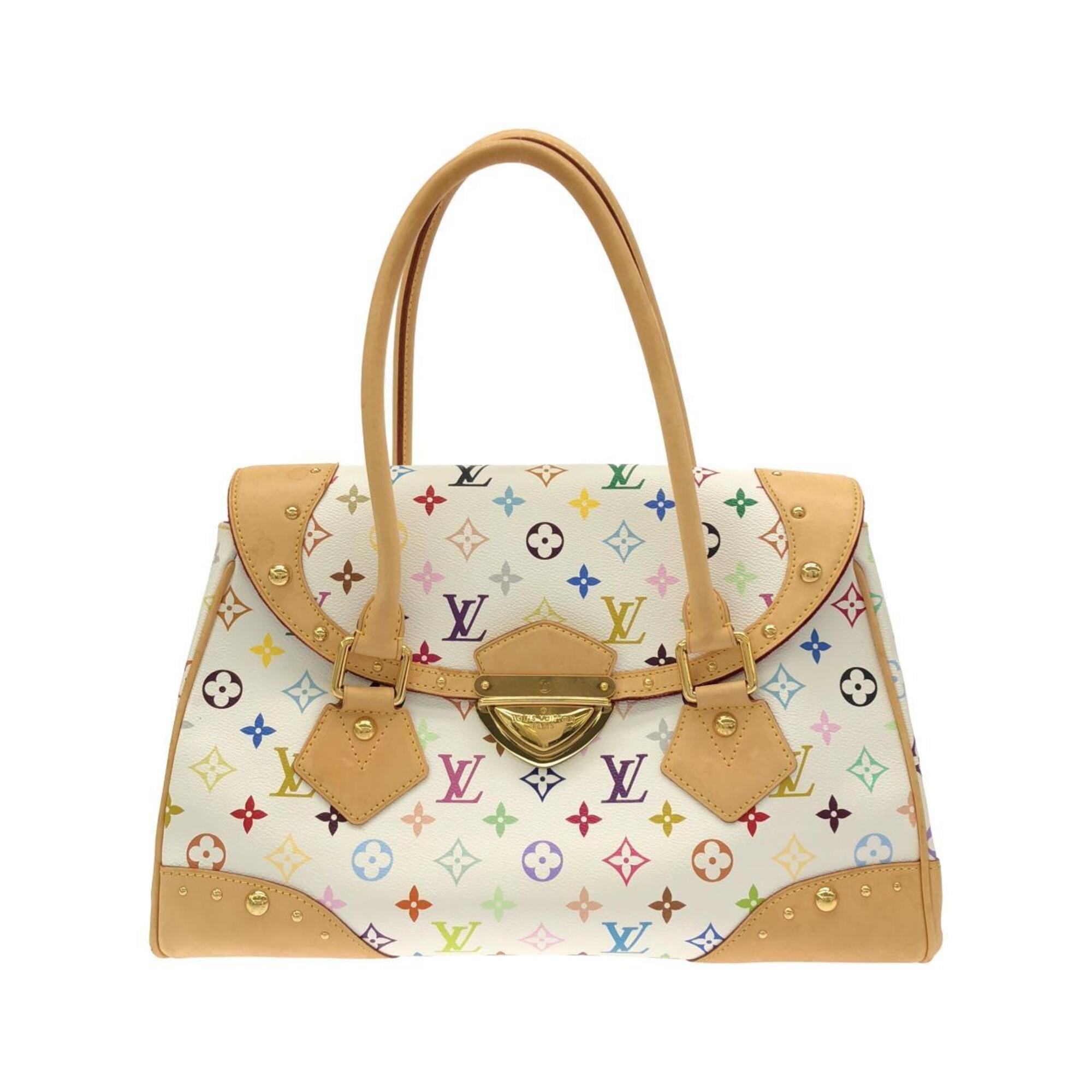 Louis Vuitton White Coated Canvas Handbag (Pre-Owned)