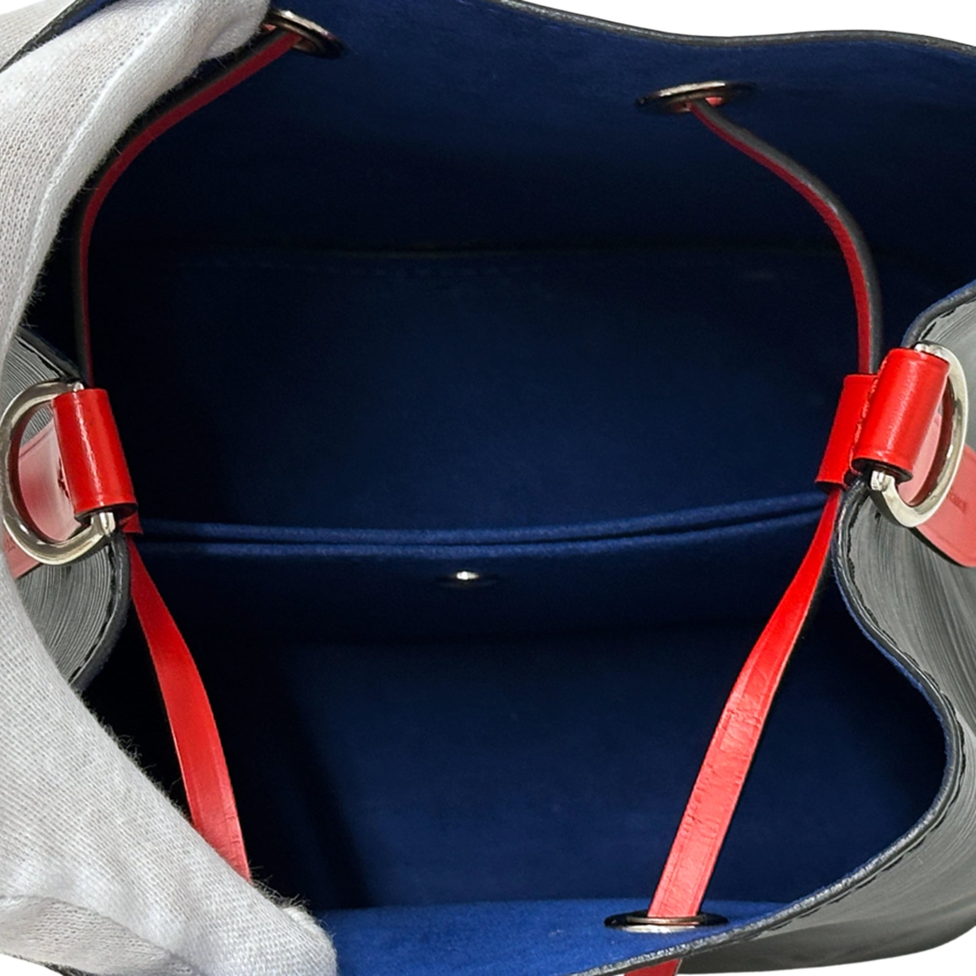 Louis Vuitton Black Blue Noir Red Color Yellow Epi Leather Handbag Shoulder Bag (Pre-Owned)