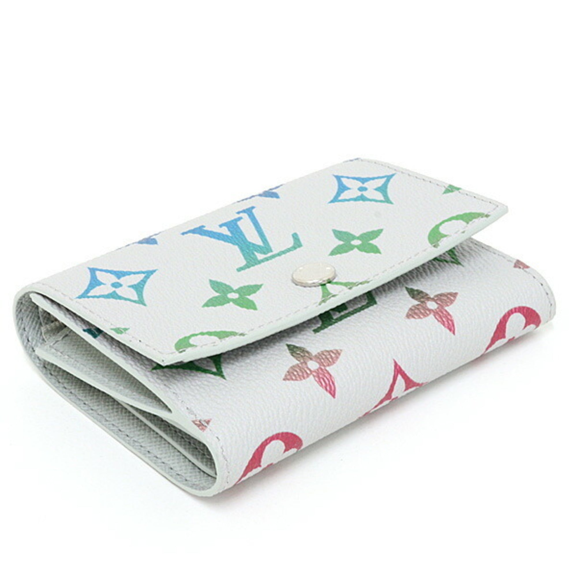 Louis Vuitton Gray Multi-Color Canvas Wallet (Tri-Fold) (Pre-Owned)