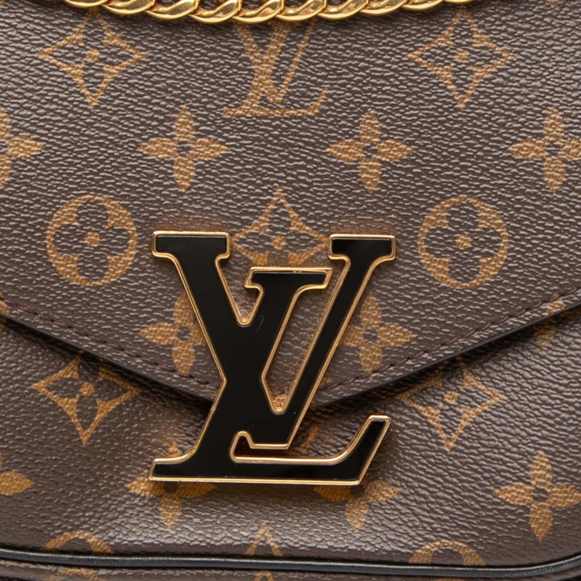 Louis Vuitton Brown Pvc Leather Shoulder Bag (Pre-Owned)