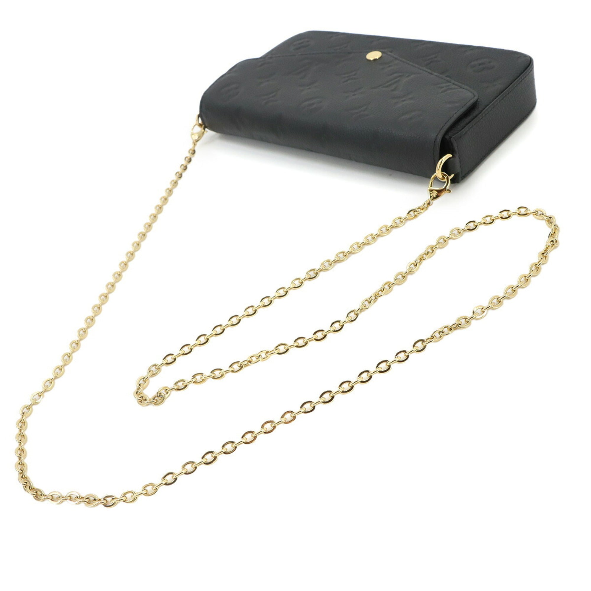 Louis Vuitton Monogram Empreinte Noir Monogram Empreinte Chain/Shoulder Wallet (Pre-Owned)