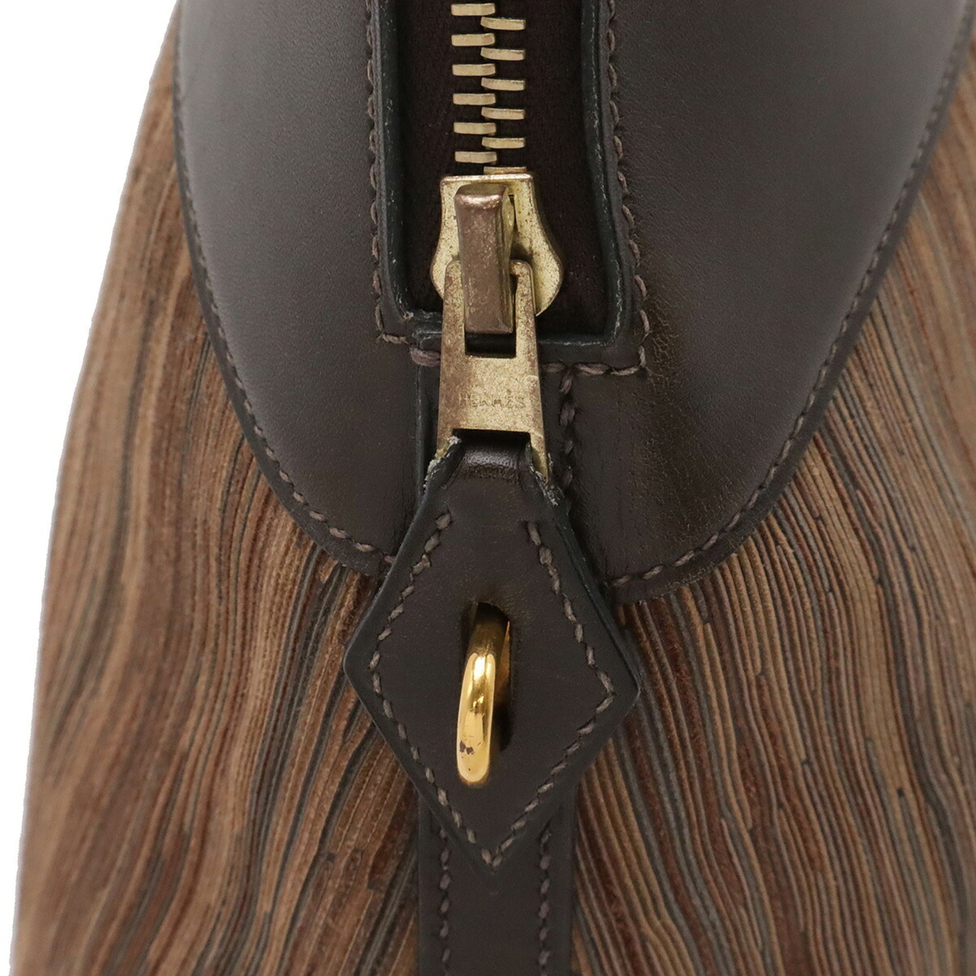 Hermes Brown Chocolat Multi-Color Box Calf Leather Handbag Tote Bag (Pre-Owned)