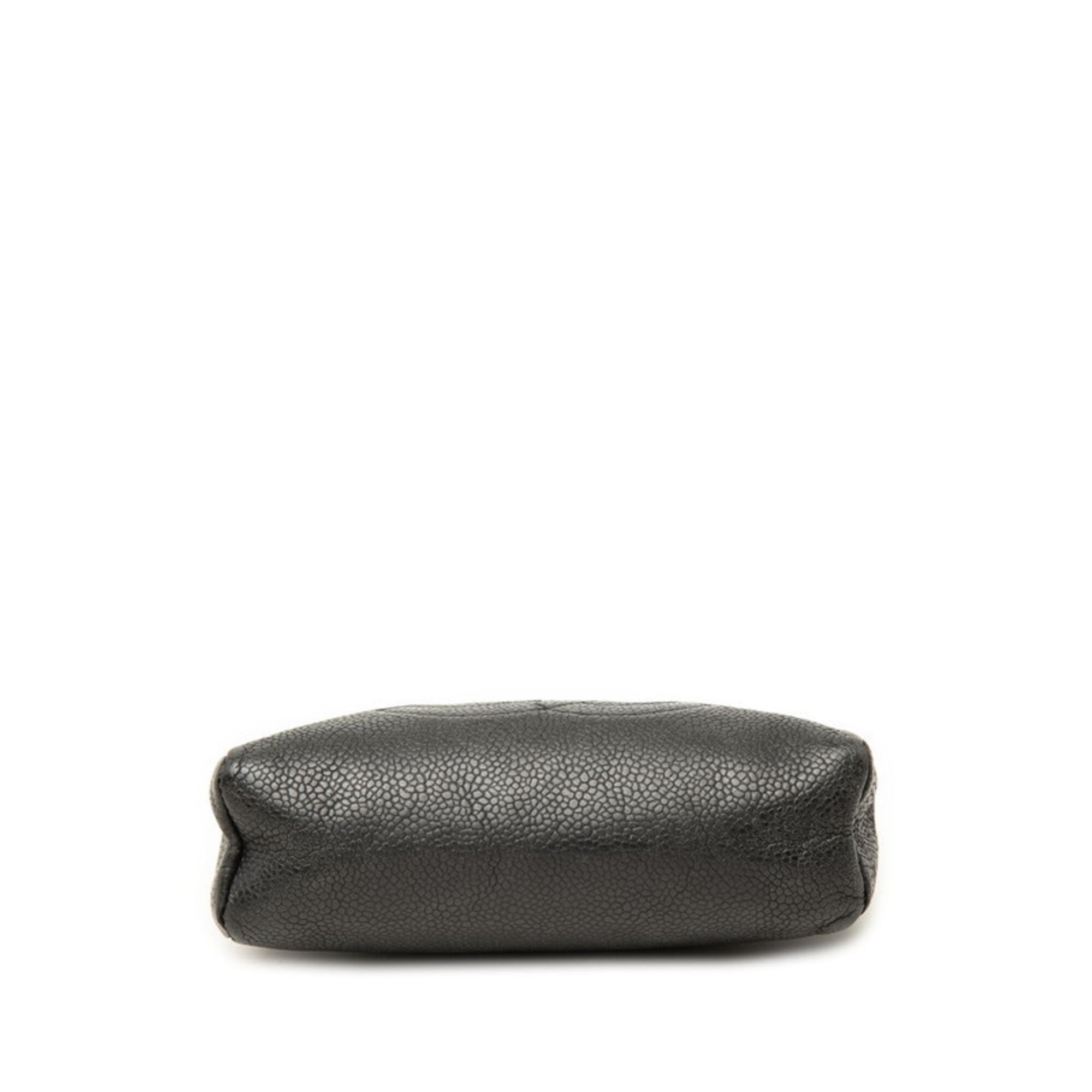 Chanel Black Grained Calfskin Handbag Pouch (Pre-Owned)
