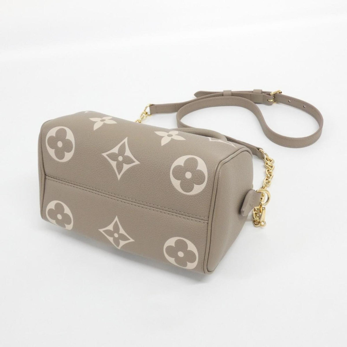 Louis Vuitton Monogram Empreinte Tourterelle Leather Boston Bag (Pre-Owned)