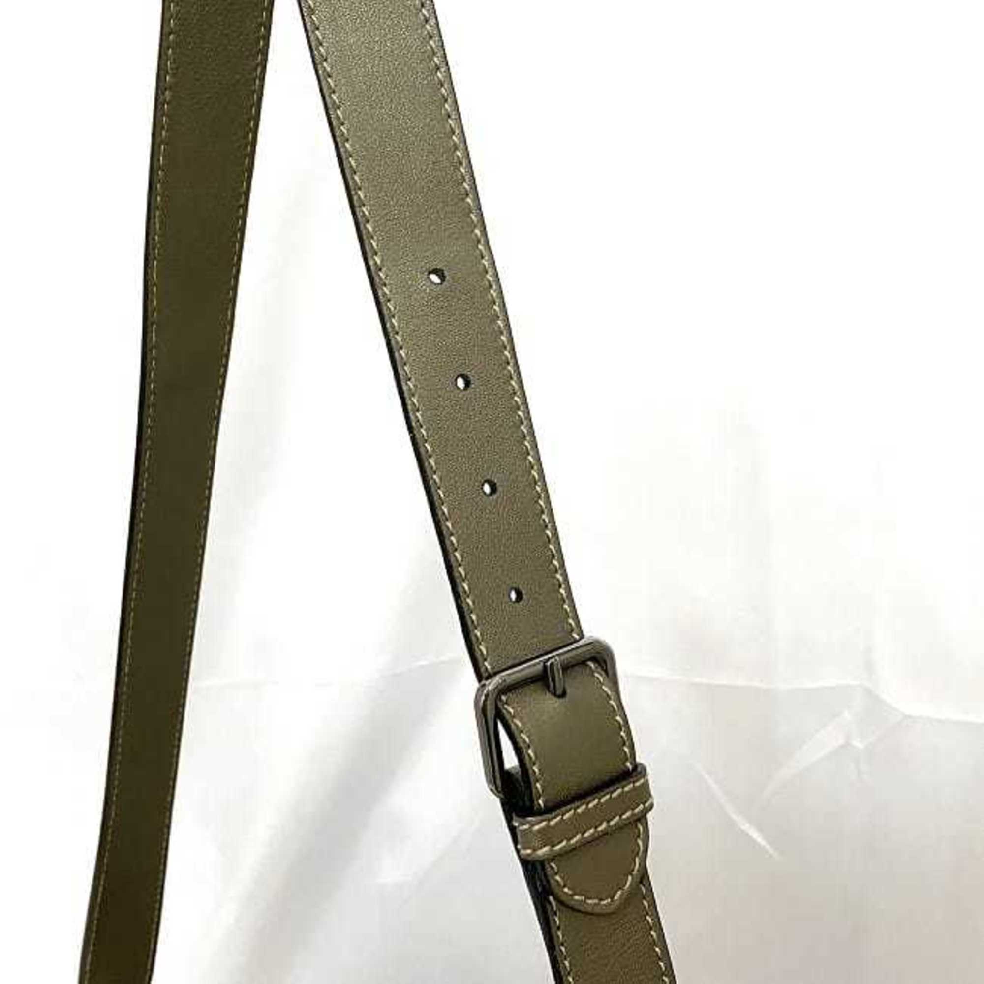 Gucci Green Khaki Coated Canvas Shoulder Bag (Pre-Owned)