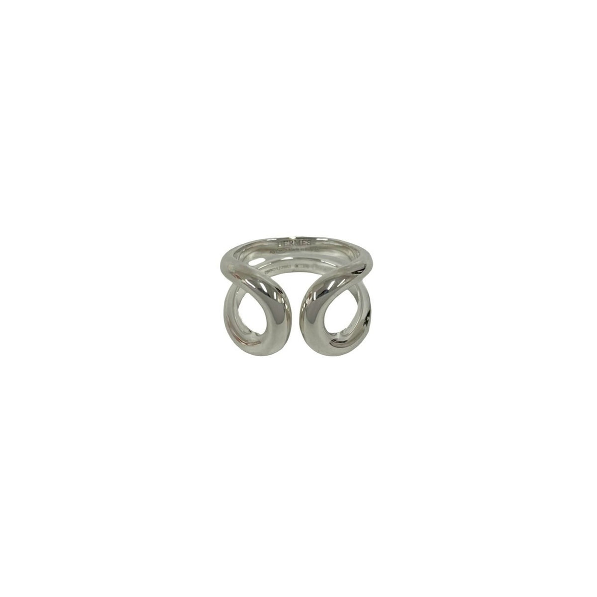 Hermes Silver Silver 925 Band Ring (Pre-Owned)