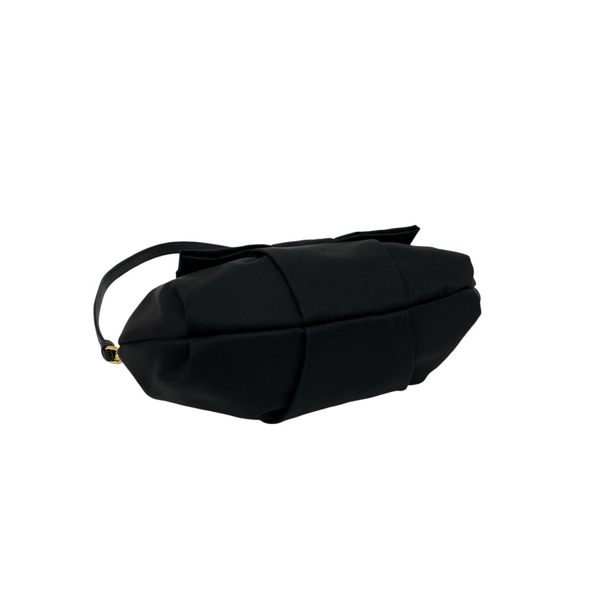 Prada Black Nylon Leather Handbag Shoulder Bag (Pre-Owned)