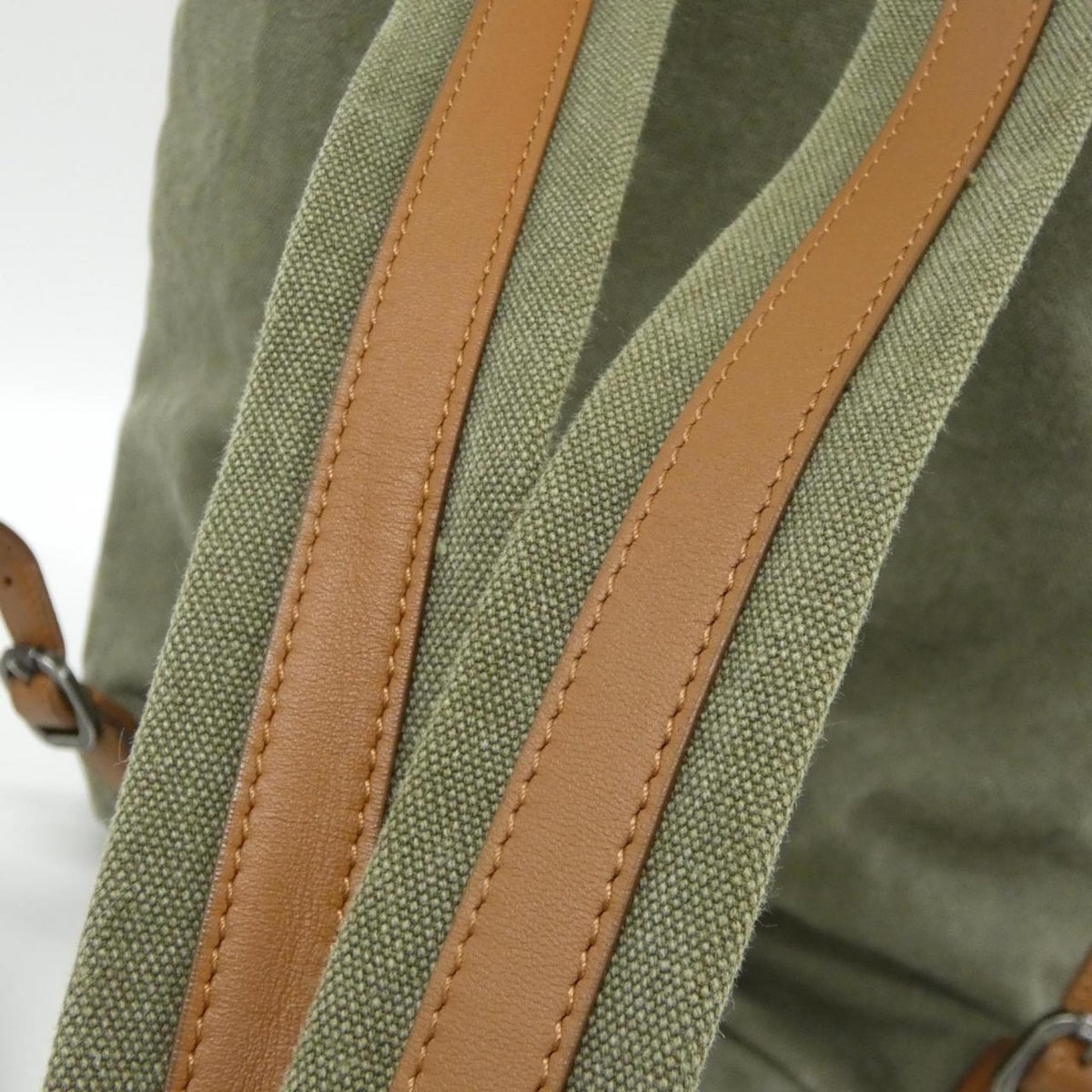 Chanel Blue Khaki Red Color Canvas Spangles Backpack (Pre-Owned)