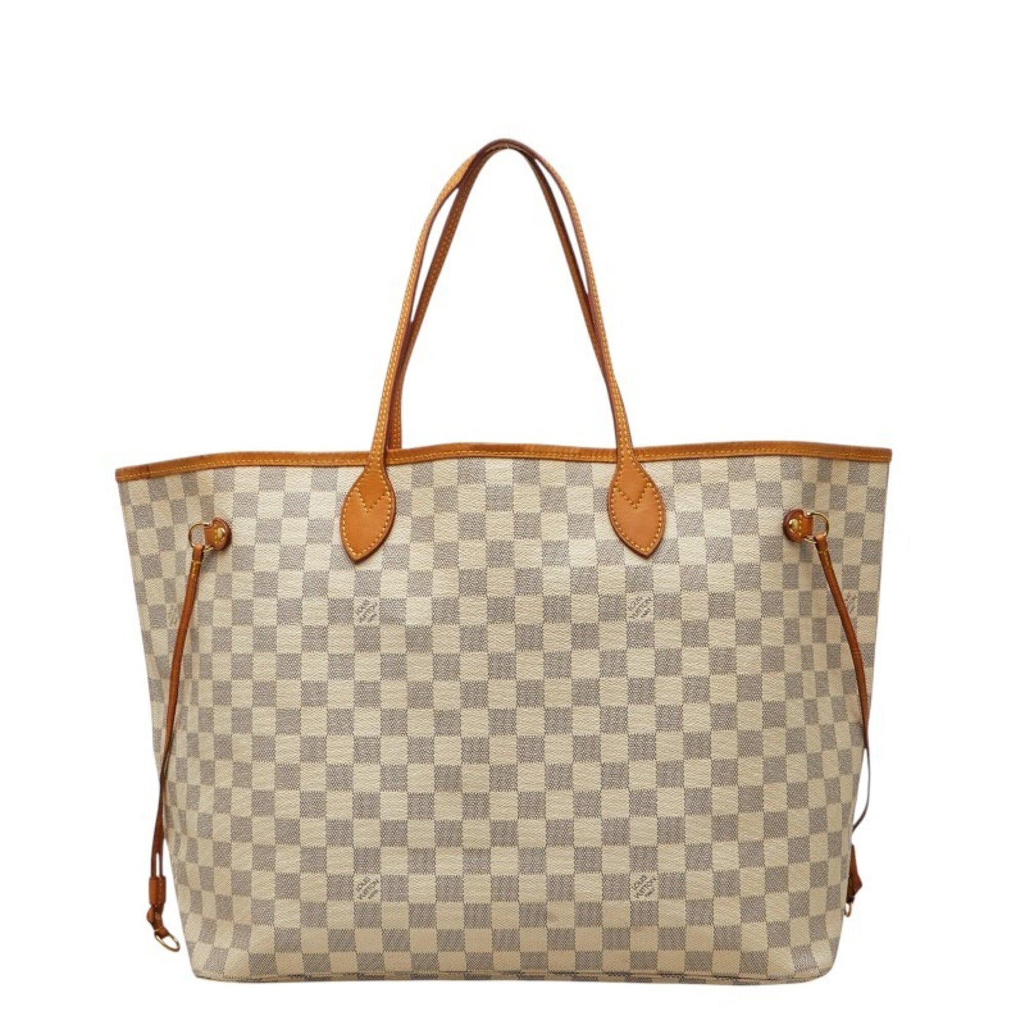 Louis Vuitton Brown White Pvc Leather Shoulder Bag Tote Bag (Pre-Owned)