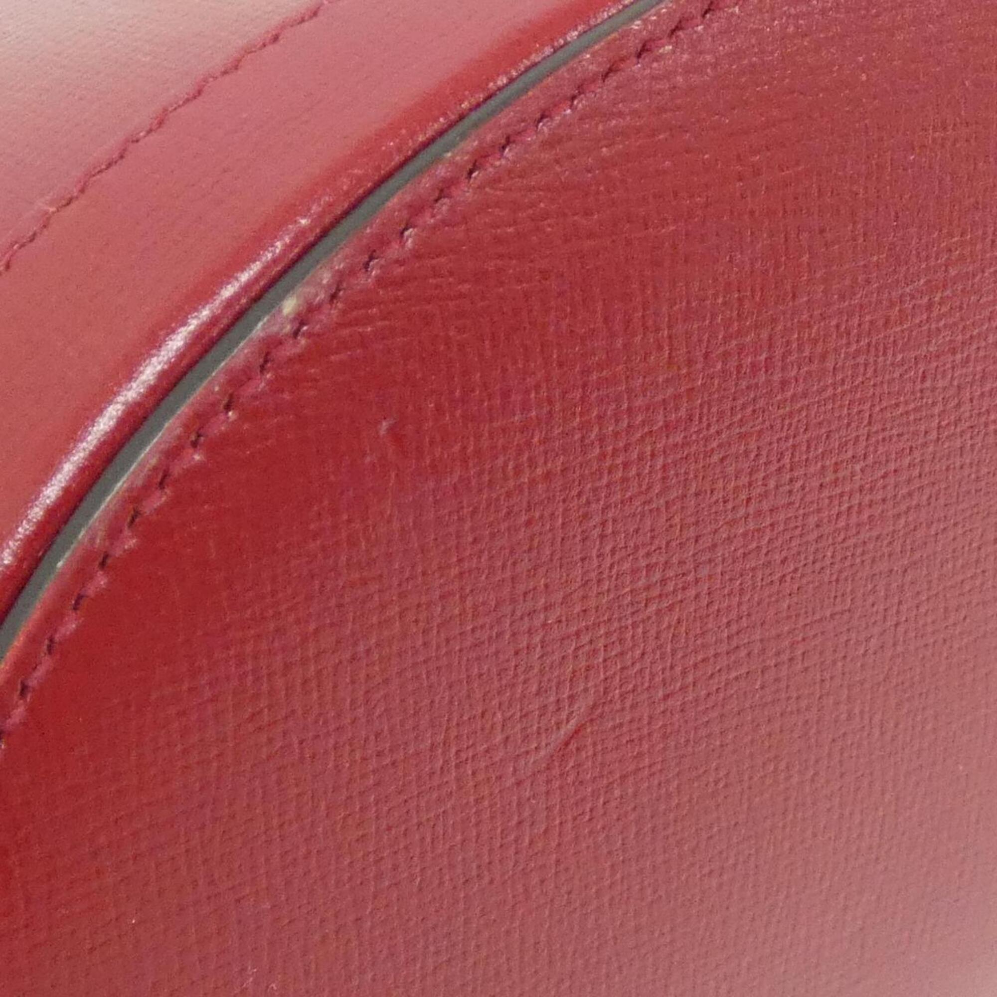 Gucci Red Color Leather Shoulder Bag (Pre-Owned)