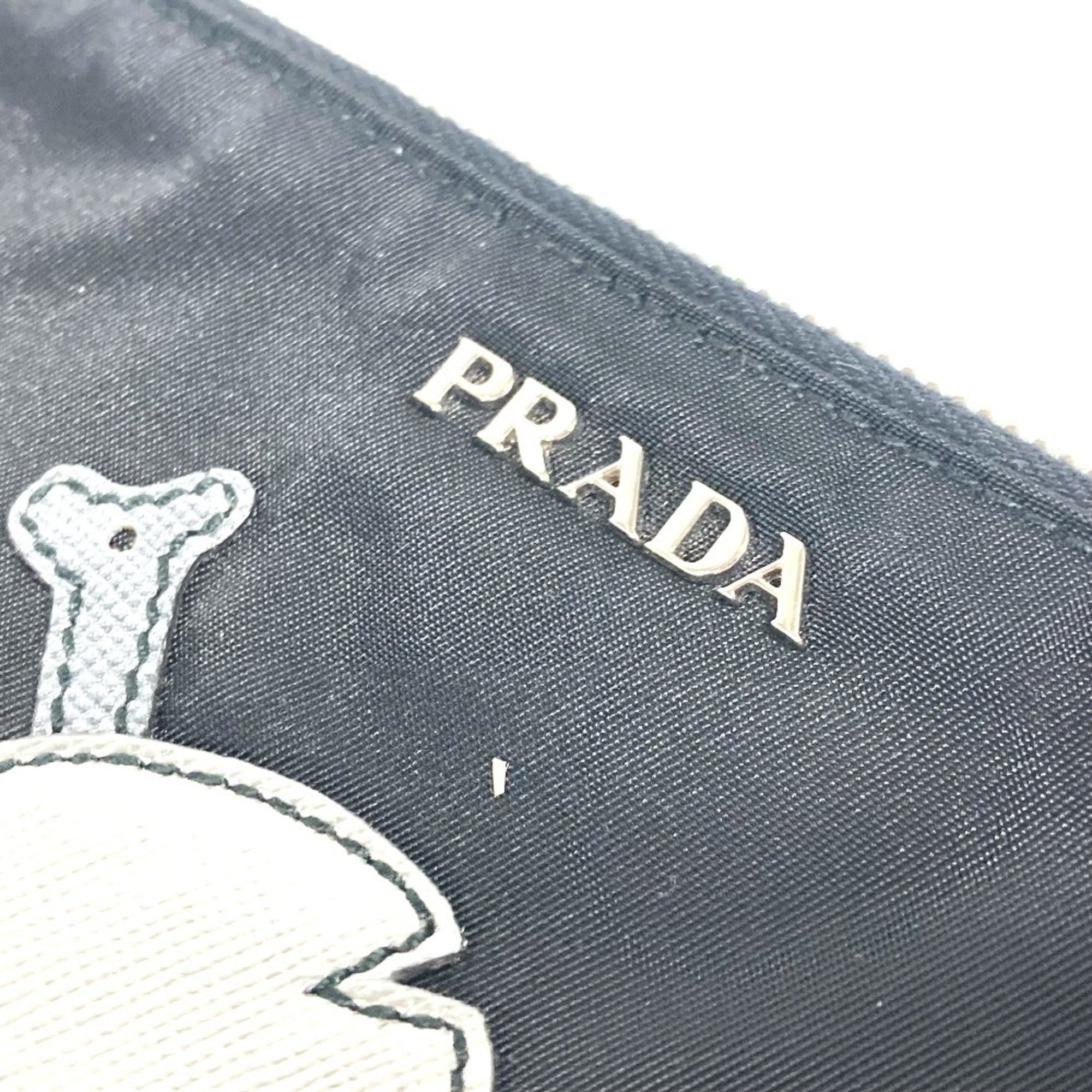 Prada Black Nylon Clutch Bag Pouch (Pre-Owned)