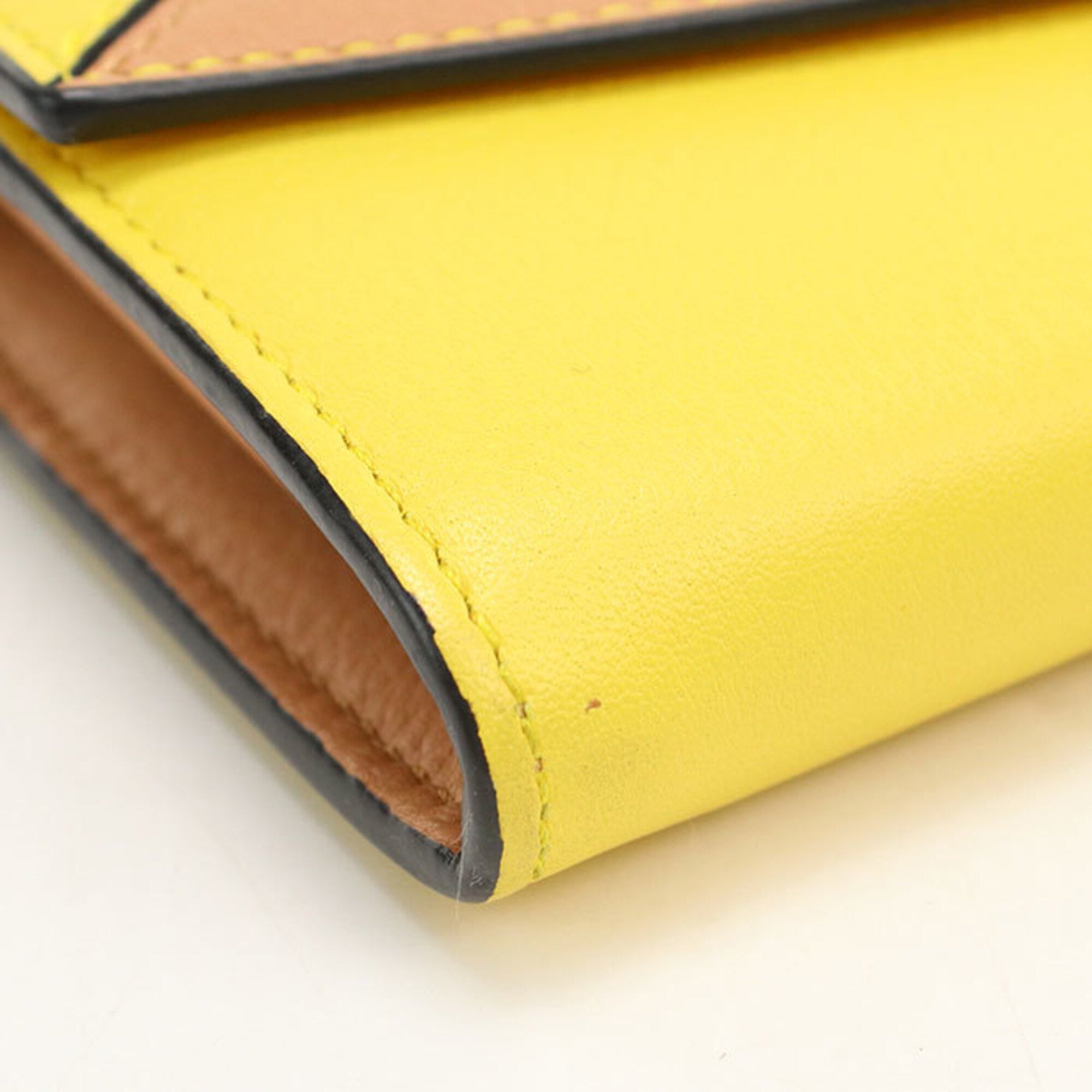 Loewe Yellow Leather Long Wallet (Bi-Fold) (Pre-Owned)