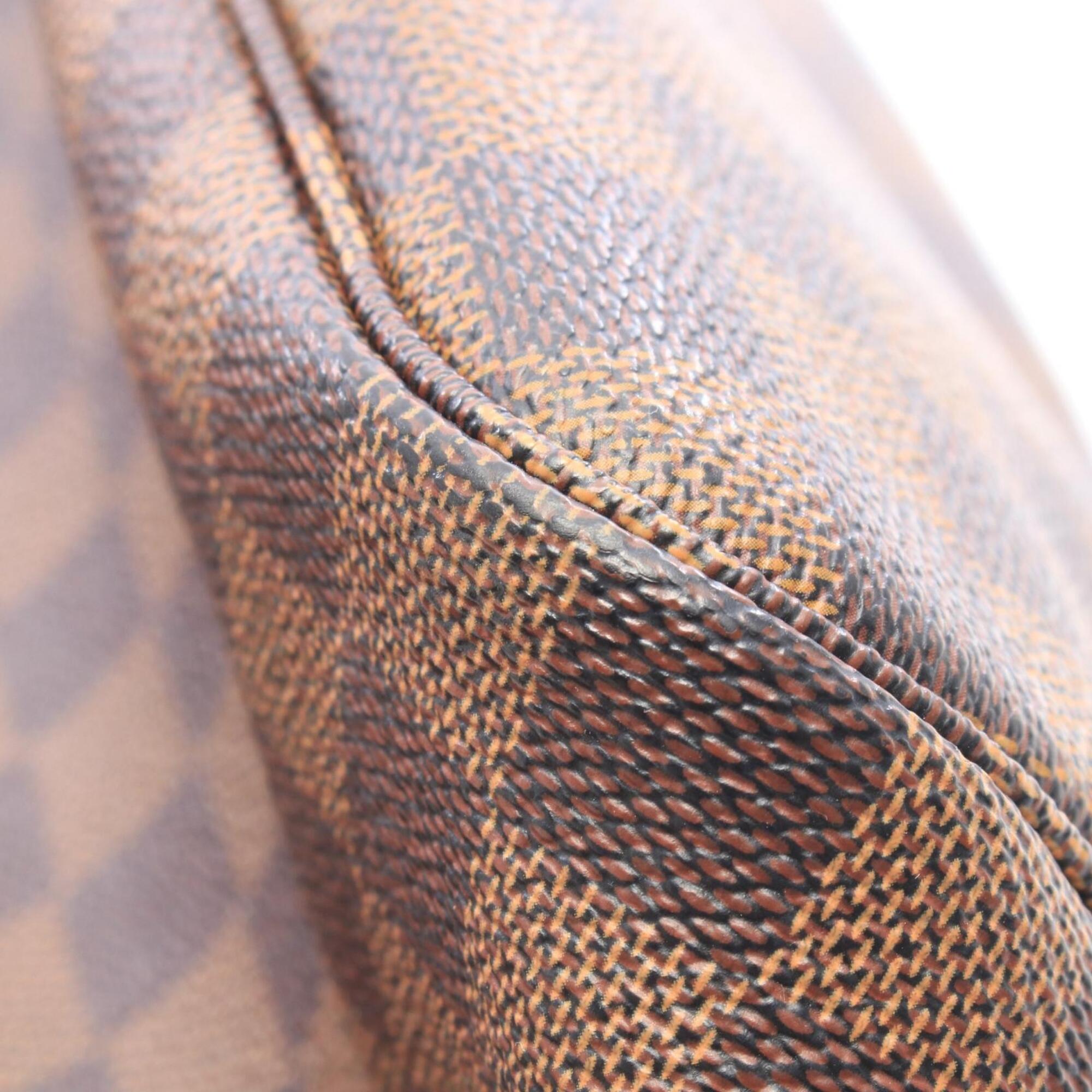 Louis Vuitton Brown Coated Canvas Leather Handbag Tote Bag (Pre-Owned)