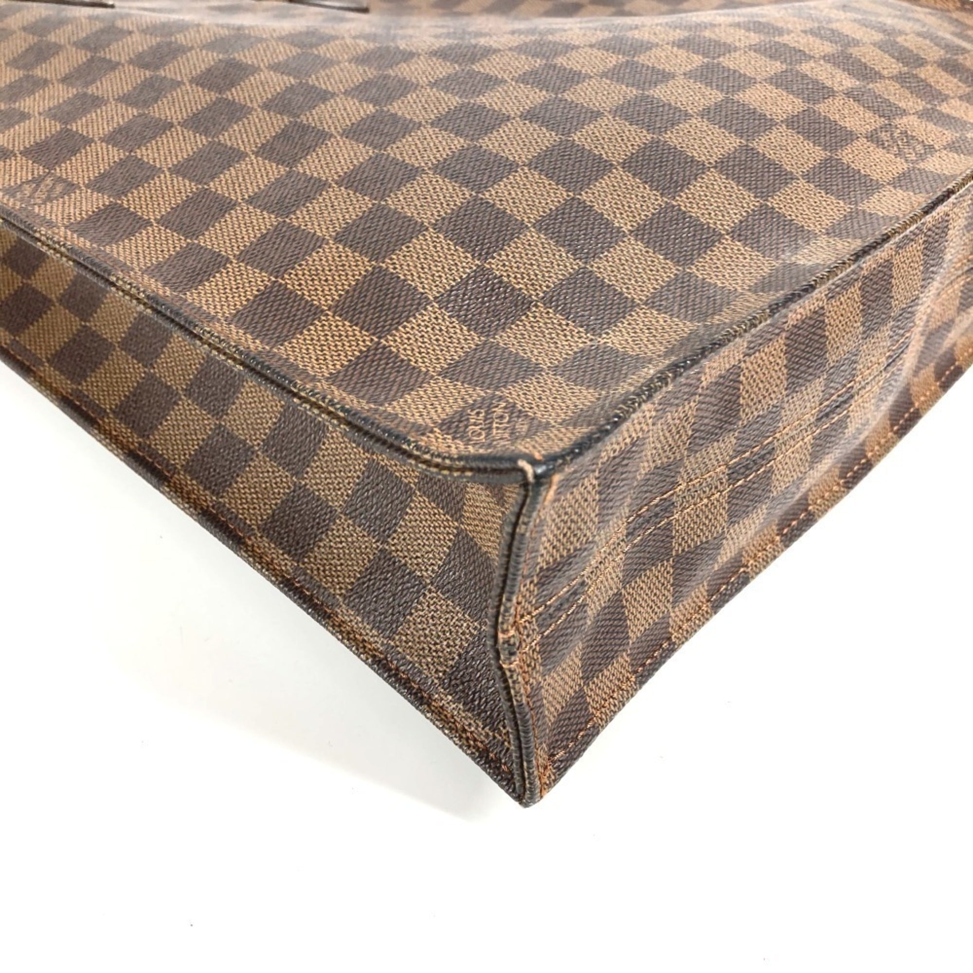 Louis Vuitton Brown Damier Canvas Ebene Damier Canvas Handbag Tote Bag (Pre-Owned)