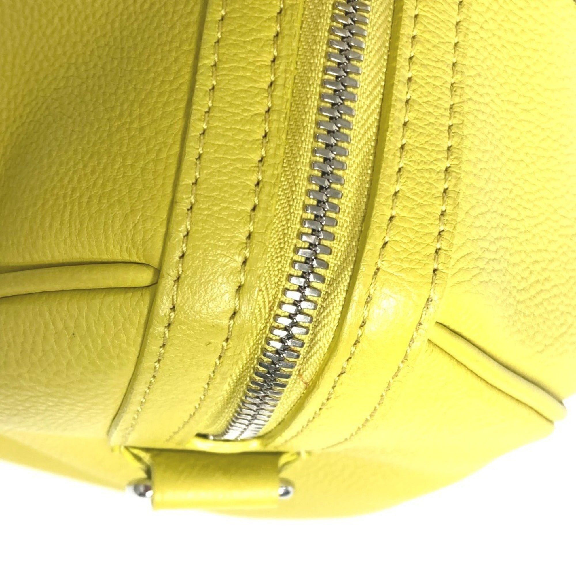 Louis Vuitton Pistache Yellow Leather Boston Bag Handbag Shoulder Bag (Pre-Owned)