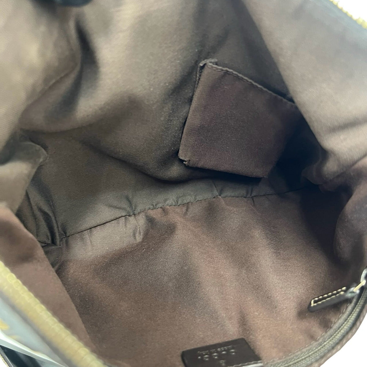 Gucci Brown Canvas Leather Crossbody Bag Pochette Shoulder Bag (Pre-Owned)