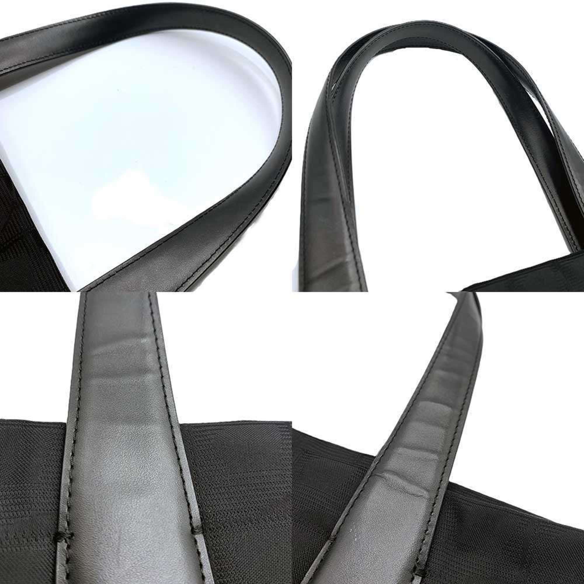 Chanel Black New Travel Line Leather Shoulder Bag Tote Bag (Pre-Owned)