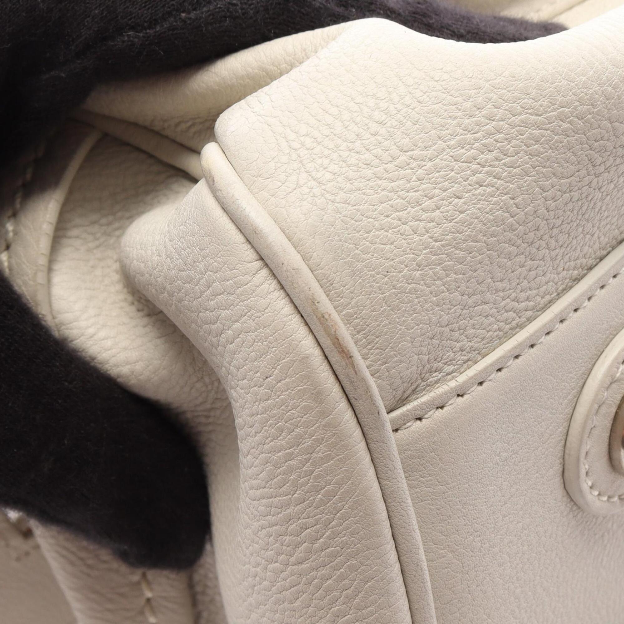Christian Dior White Leather Handbag (Pre-Owned)