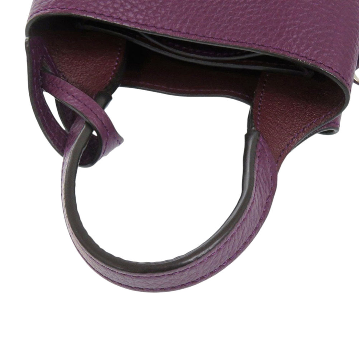 Tod's Purple Leather Handbag Shoulder Bag (Pre-Owned)