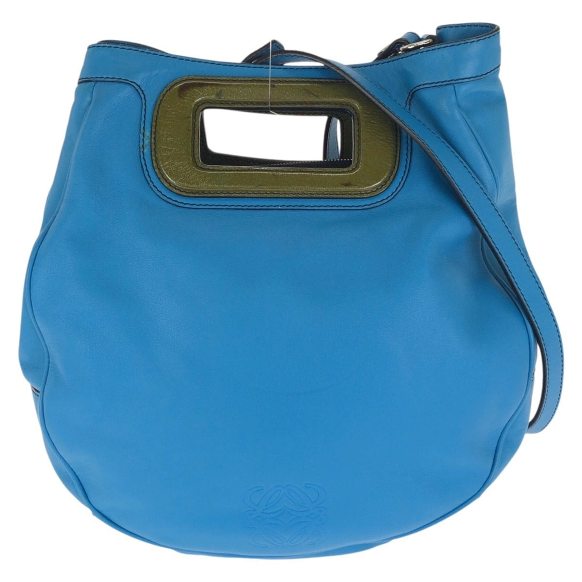 Loewe Blue Leather Handbag Shoulder Bag (Pre-Owned)