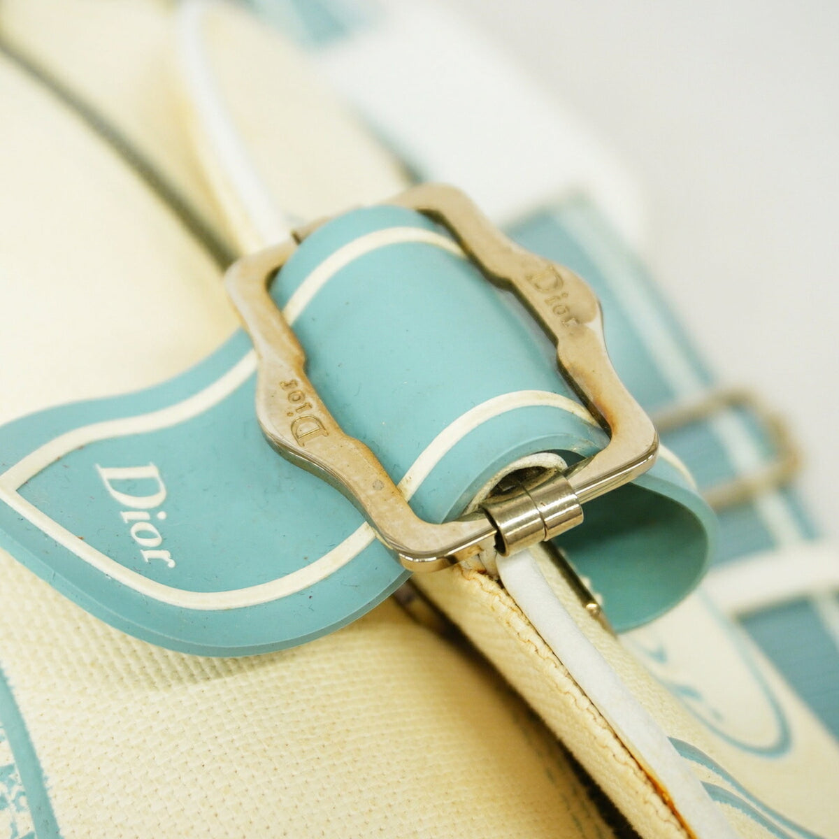 Christian Dior Ivory Canvas Shoulder Bag (Pre-Owned)