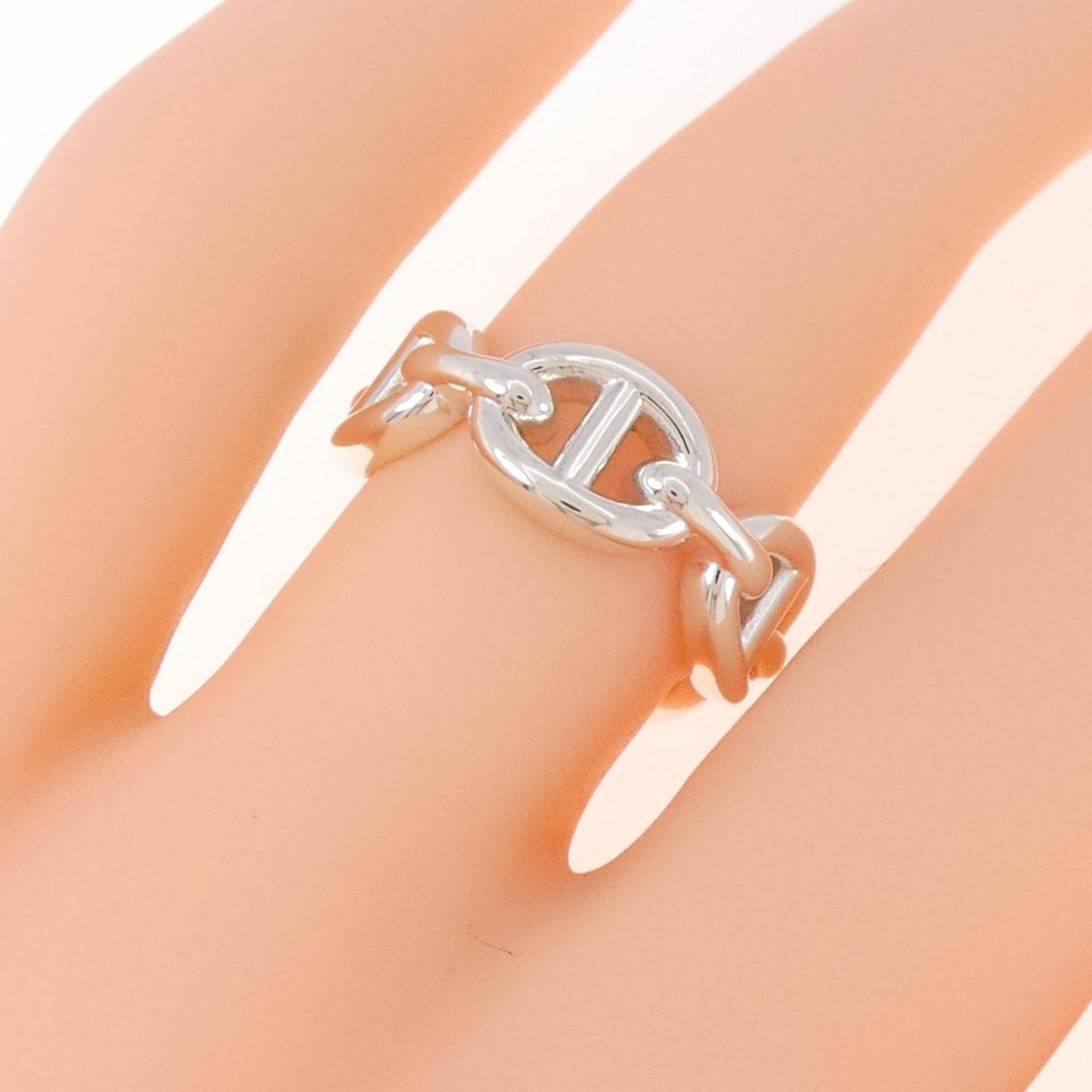 Hermes Silver 925 Band Ring (Pre-Owned)