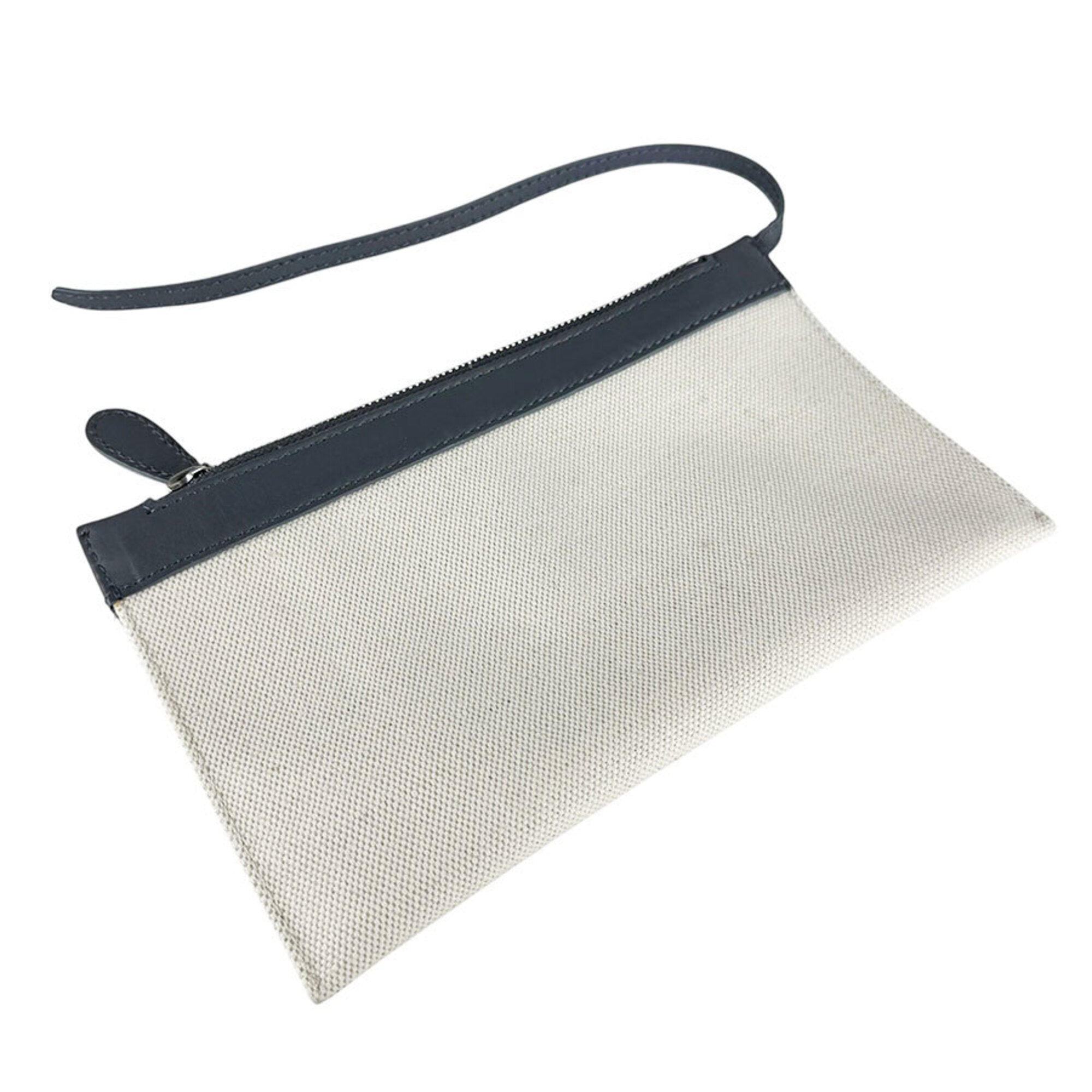 Balenciaga Gray Ivory Canvas Leather Handbag (Pre-Owned)