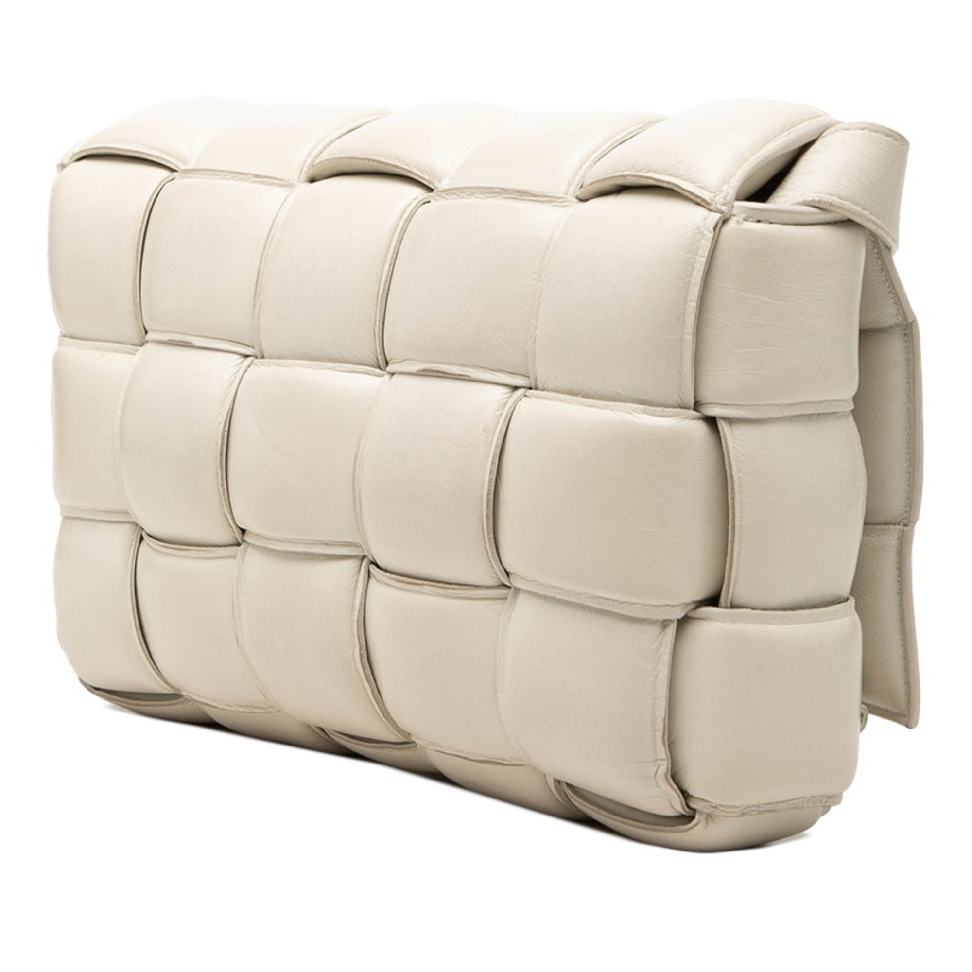 Bottega Veneta Ivory Leather Shoulder Bag (Pre-Owned)