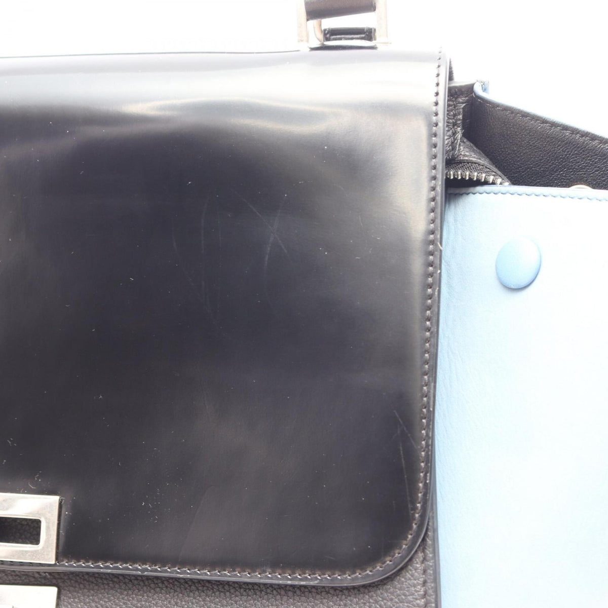 Celine Black Blue Leather Handbag (Pre-Owned)
