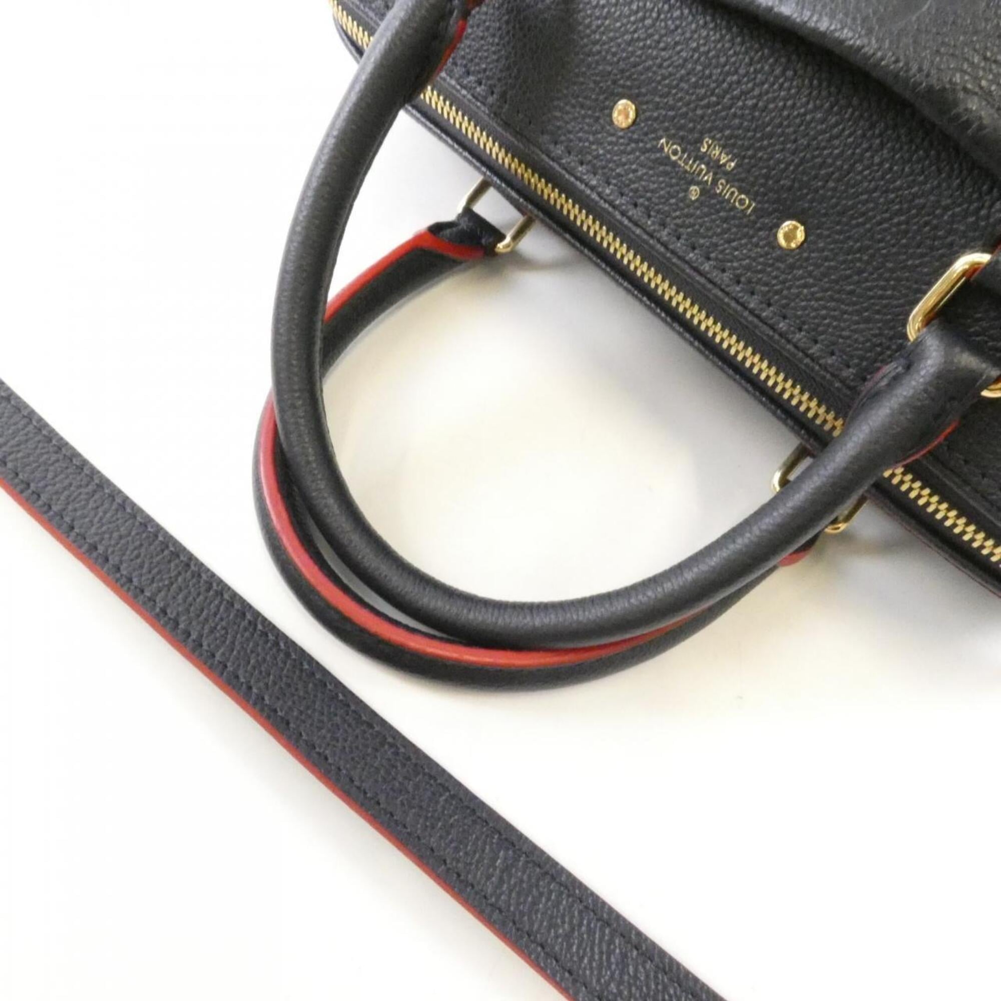 Louis Vuitton Marine Rouge Leather Boston Bag (Pre-Owned)