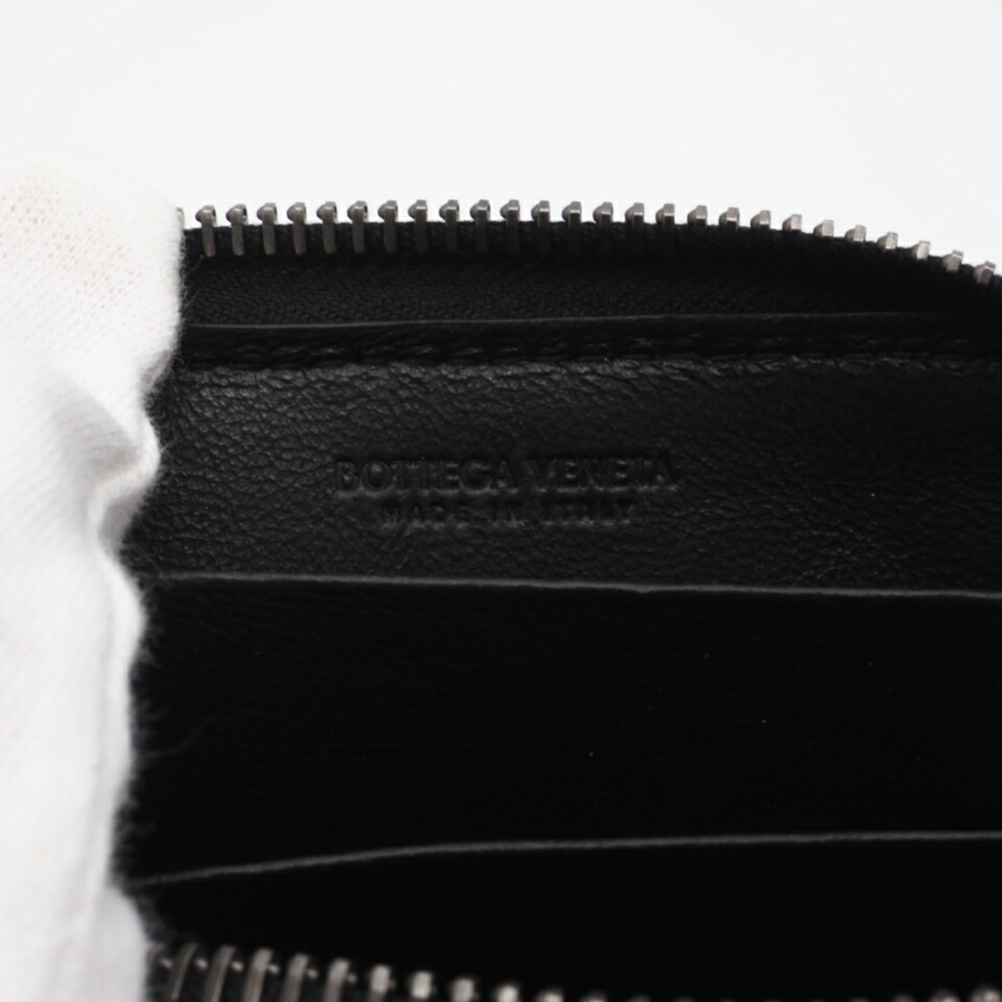 Bottega Veneta Intrecciato Black Intrecciato Coin Purse/Coin Case (Pre-Owned)