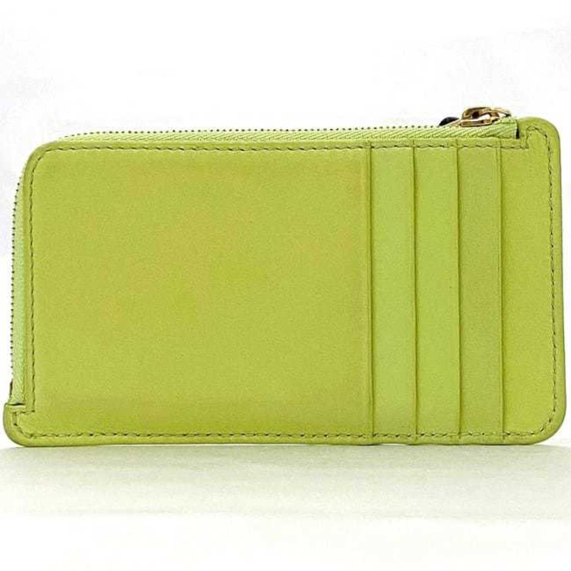 Loewe Black Light Green Leather Coin Purse/Coin Case (Pre-Owned)