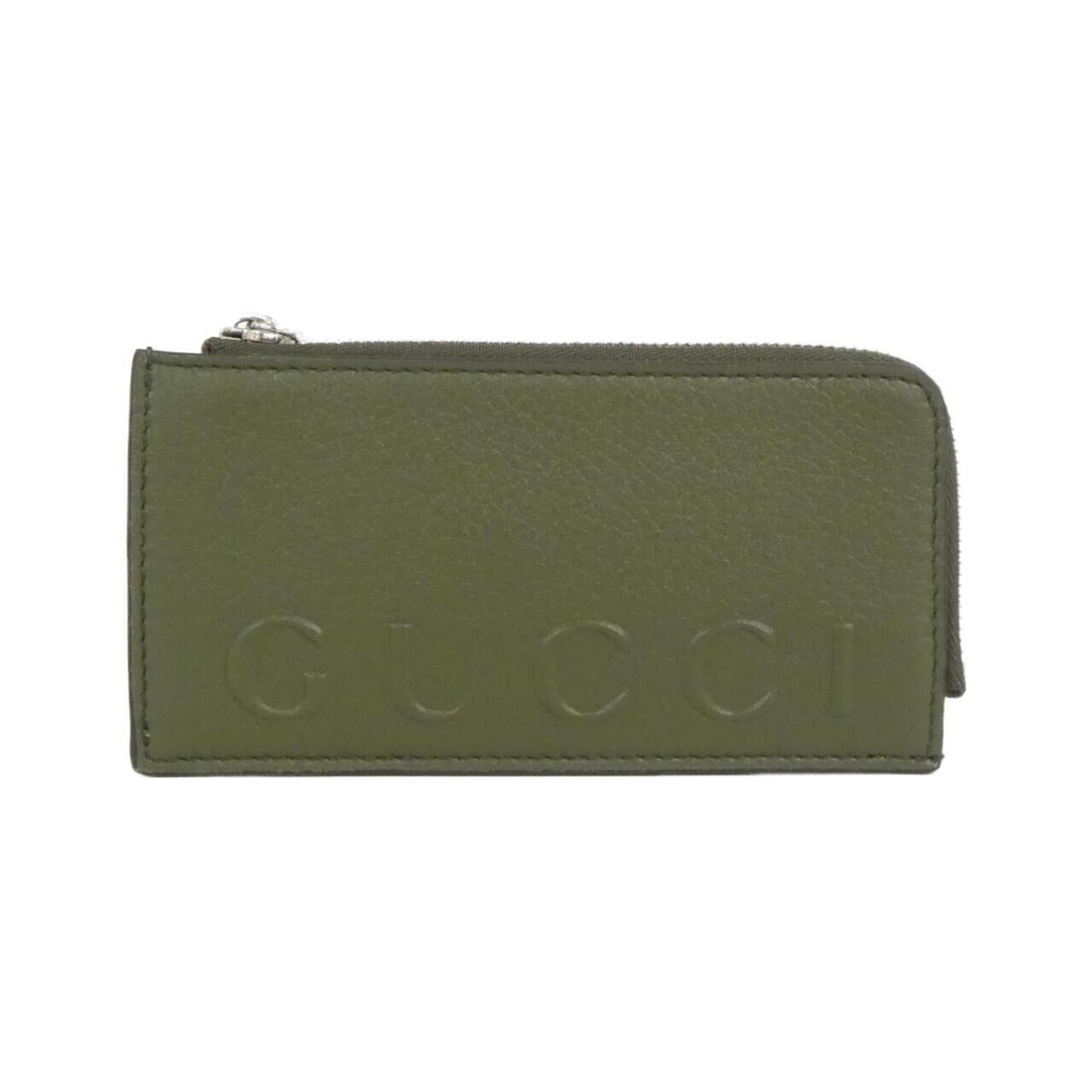 Gucci Green Leather Coin Purse/Coin Case (Pre-Owned)