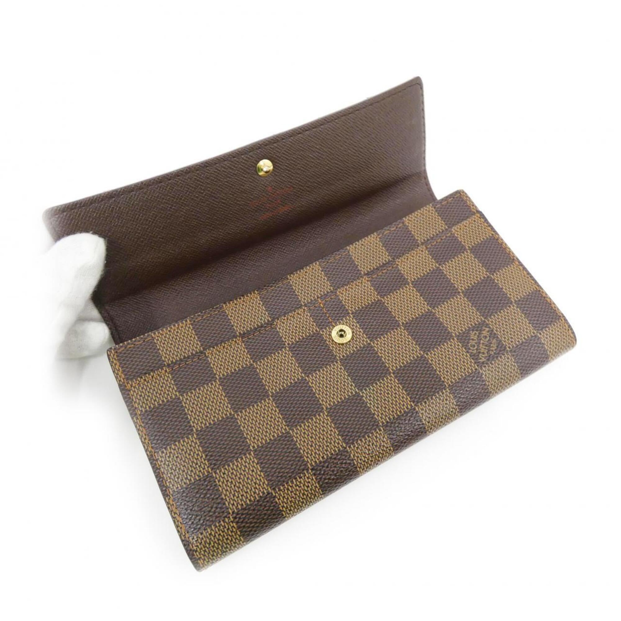 Louis Vuitton Ebene Coated Canvas Long Wallet (Bi-Fold) (Pre-Owned)