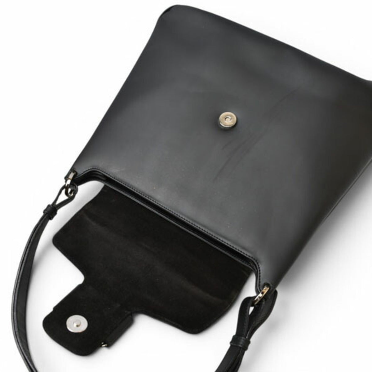 Salvatore Ferragamo Black Leather Shoulder Bag Tote Bag (Pre-Owned)