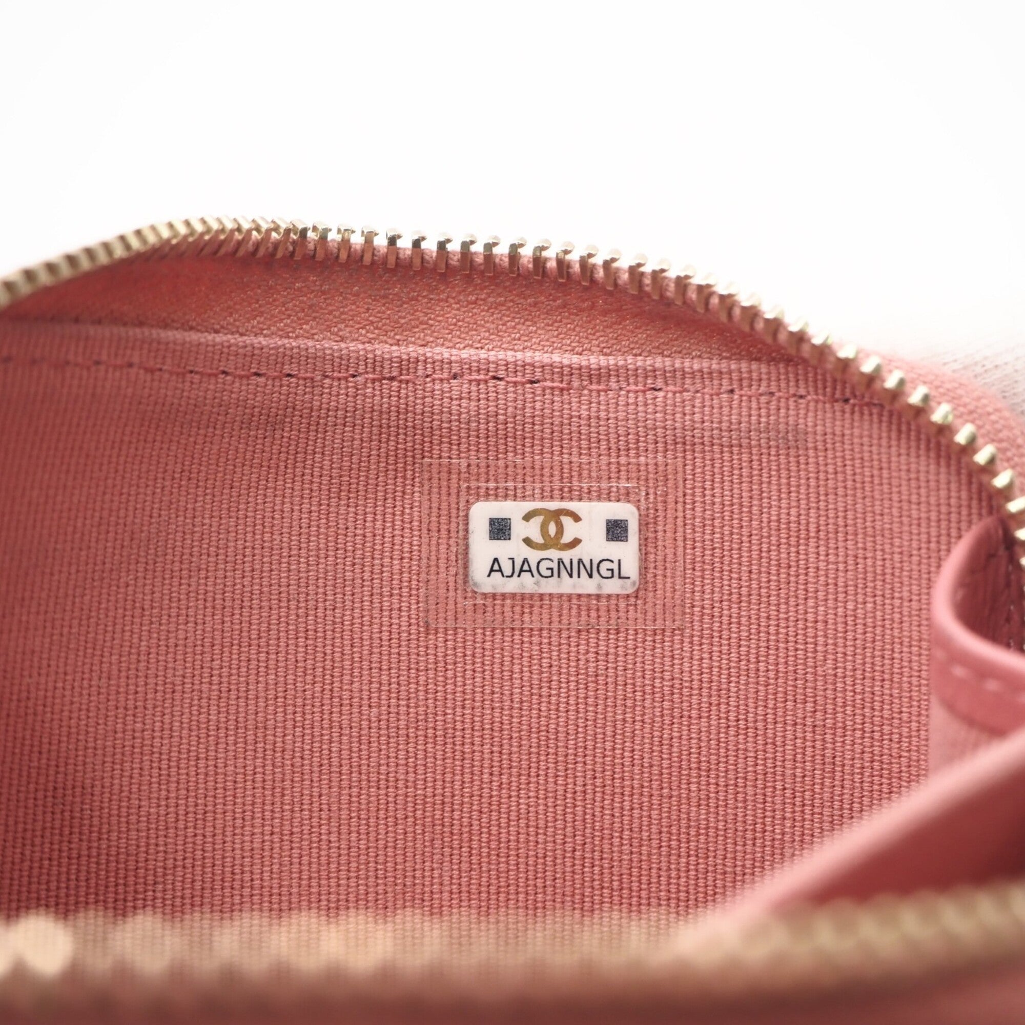 Chanel Matelasse Pink Grained Calfskin Coin Purse/Coin Case (Pre-Owned)