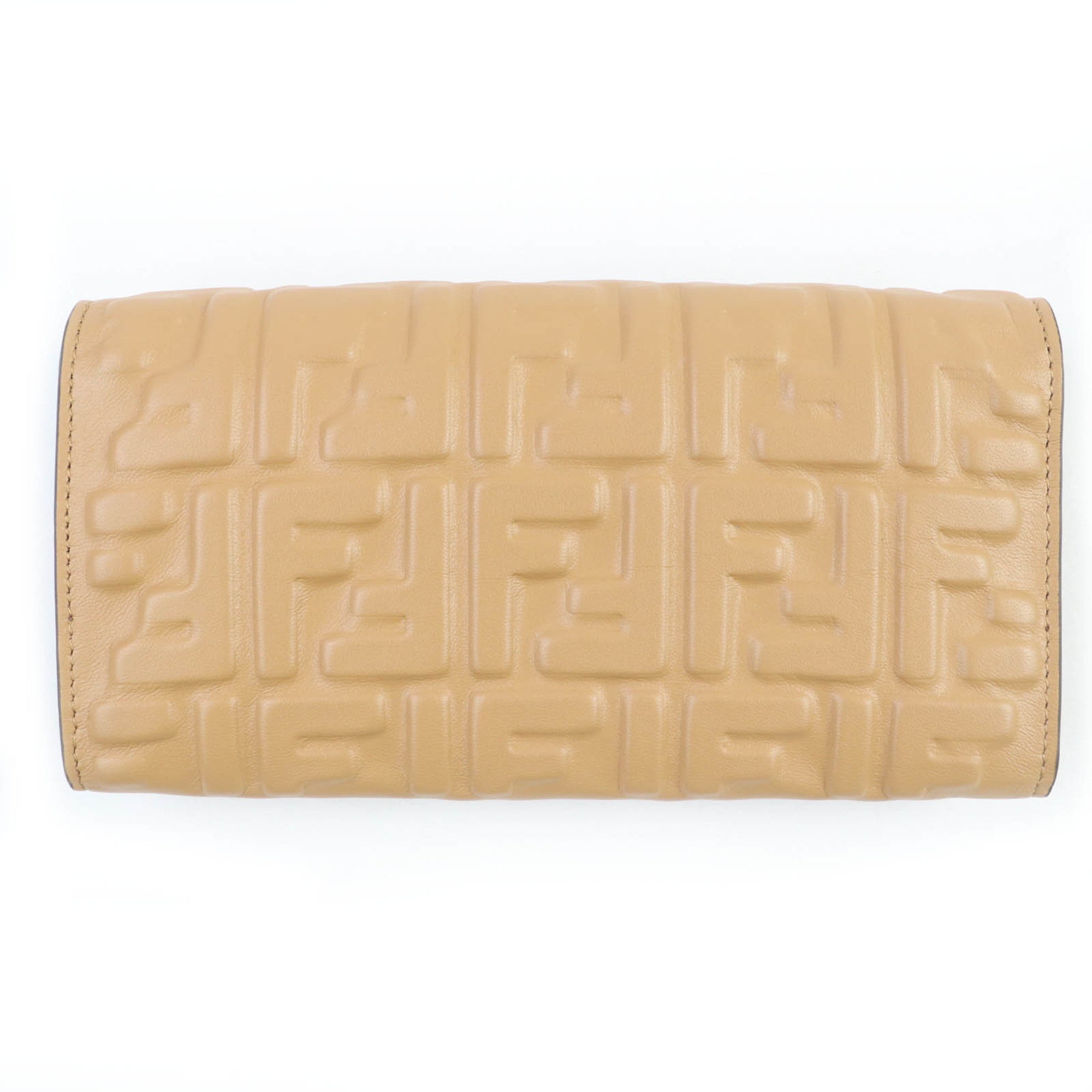 Fendi Brown Leather Long Wallet (Bi-Fold) (Pre-Owned)