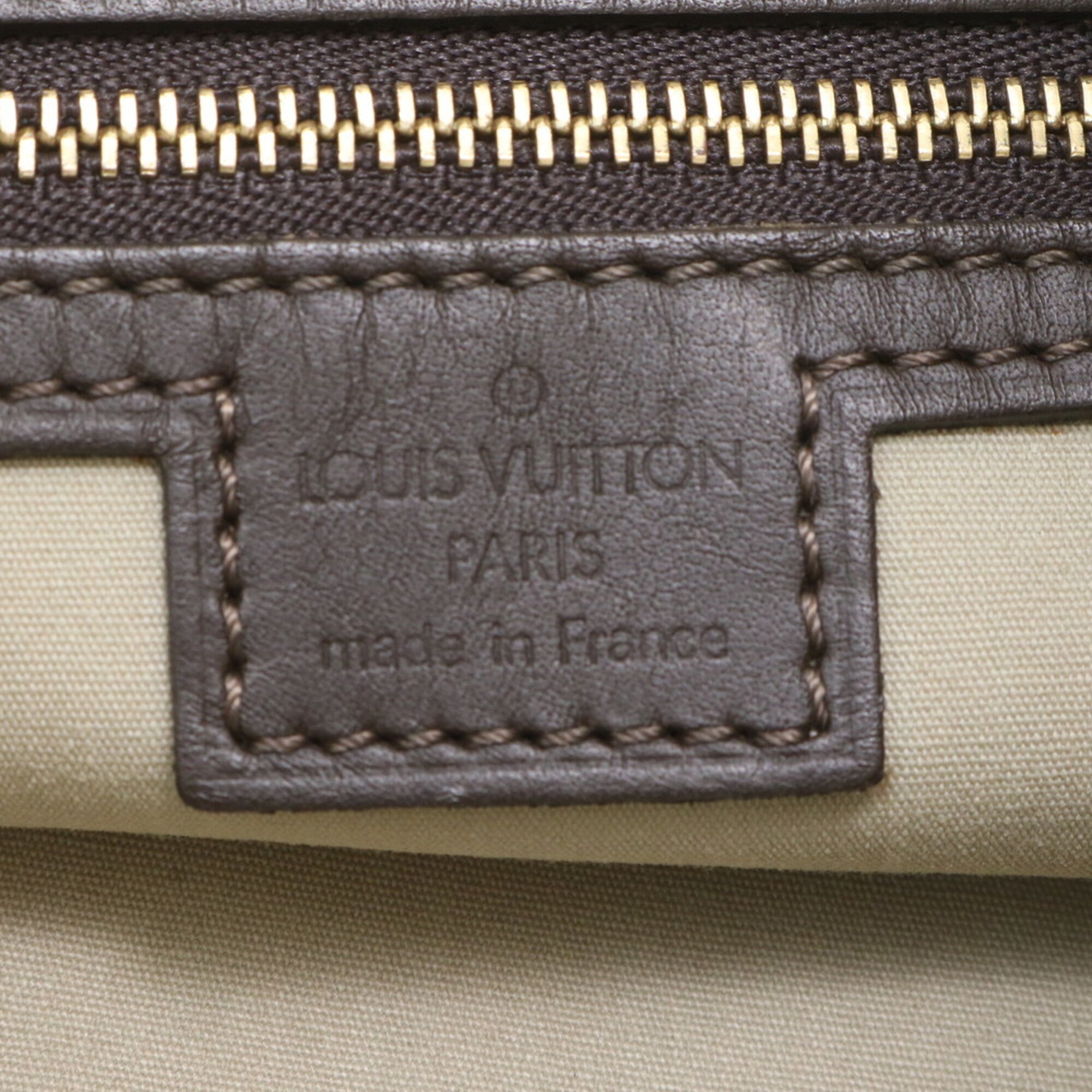 Louis Vuitton Khaki Monogram Leather Canvas Handbag Tote Bag (Pre-Owned)