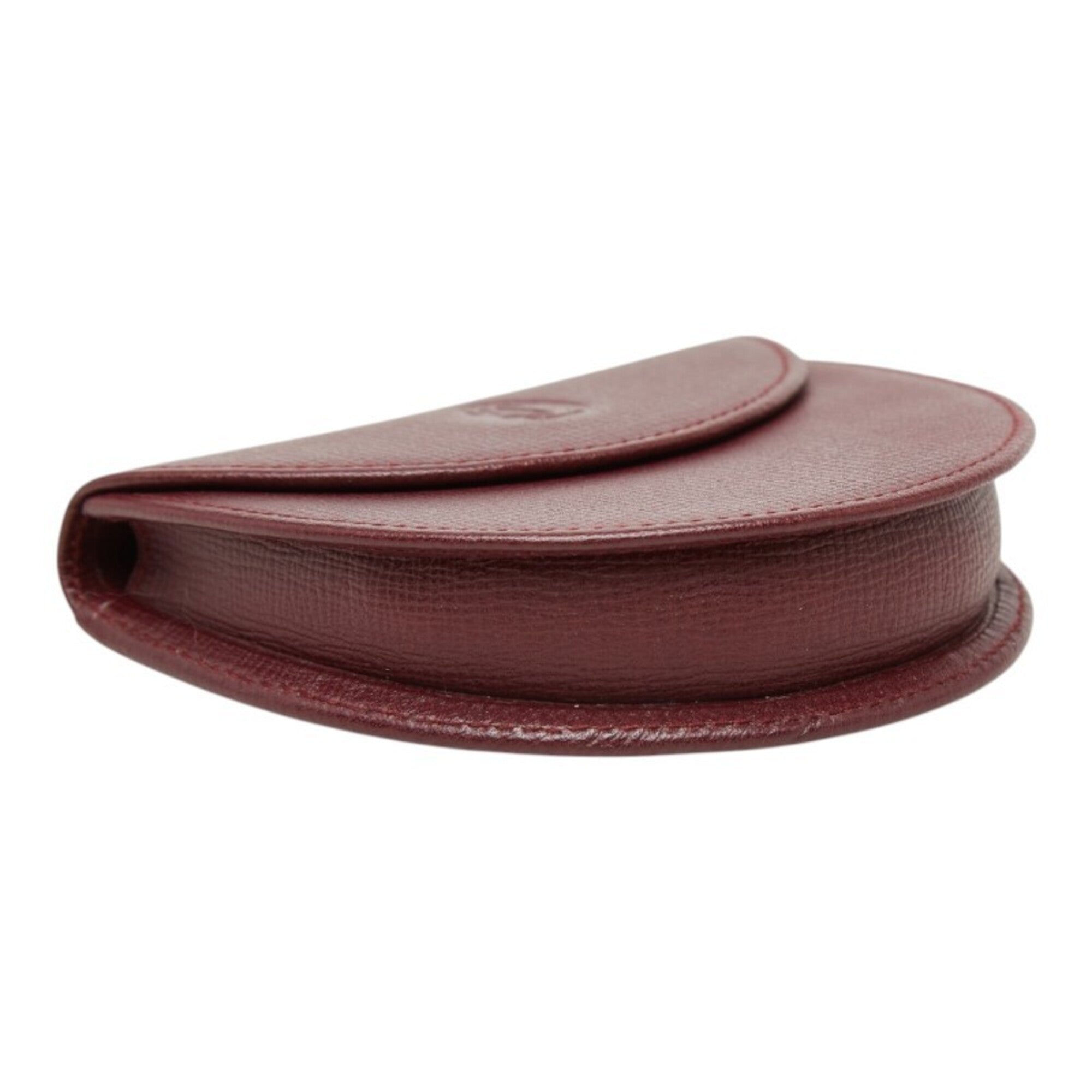 Cartier Bordeaux Wine Red Leather Coin Purse/Coin Case (Pre-Owned)