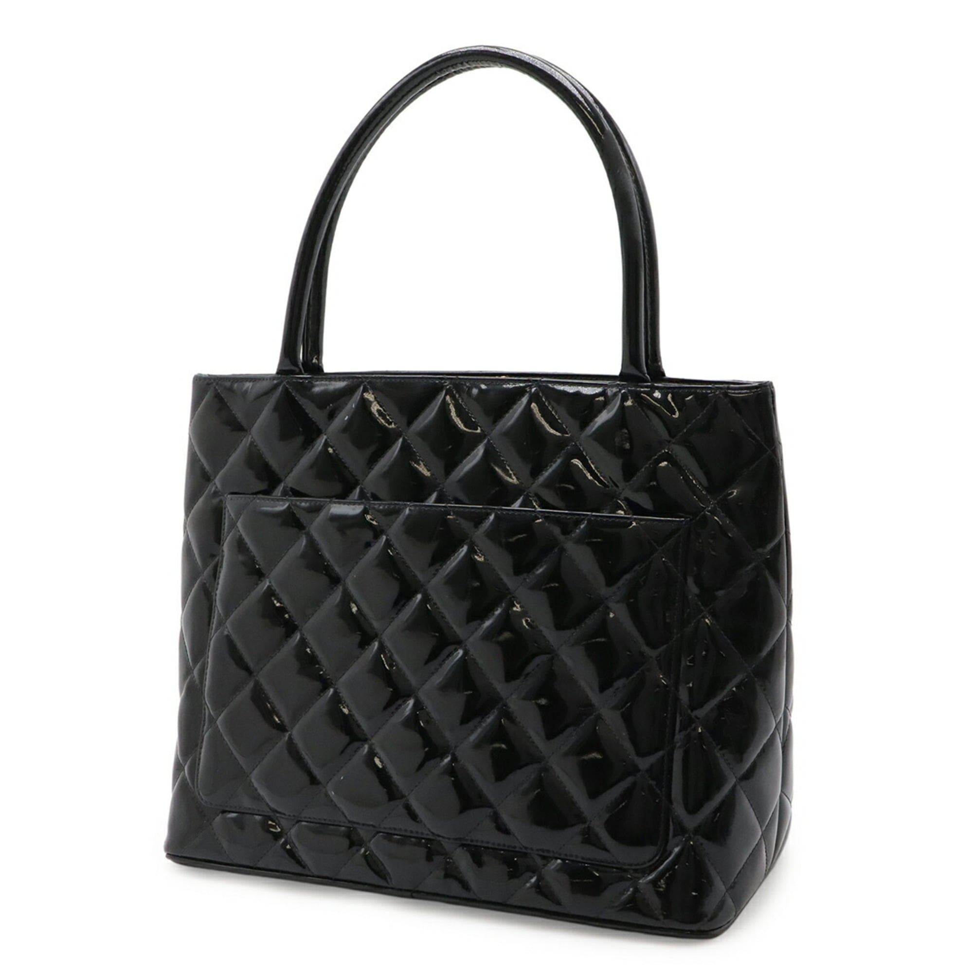 Chanel Black Leather Shoulder Bag Tote Bag (Pre-Owned)
