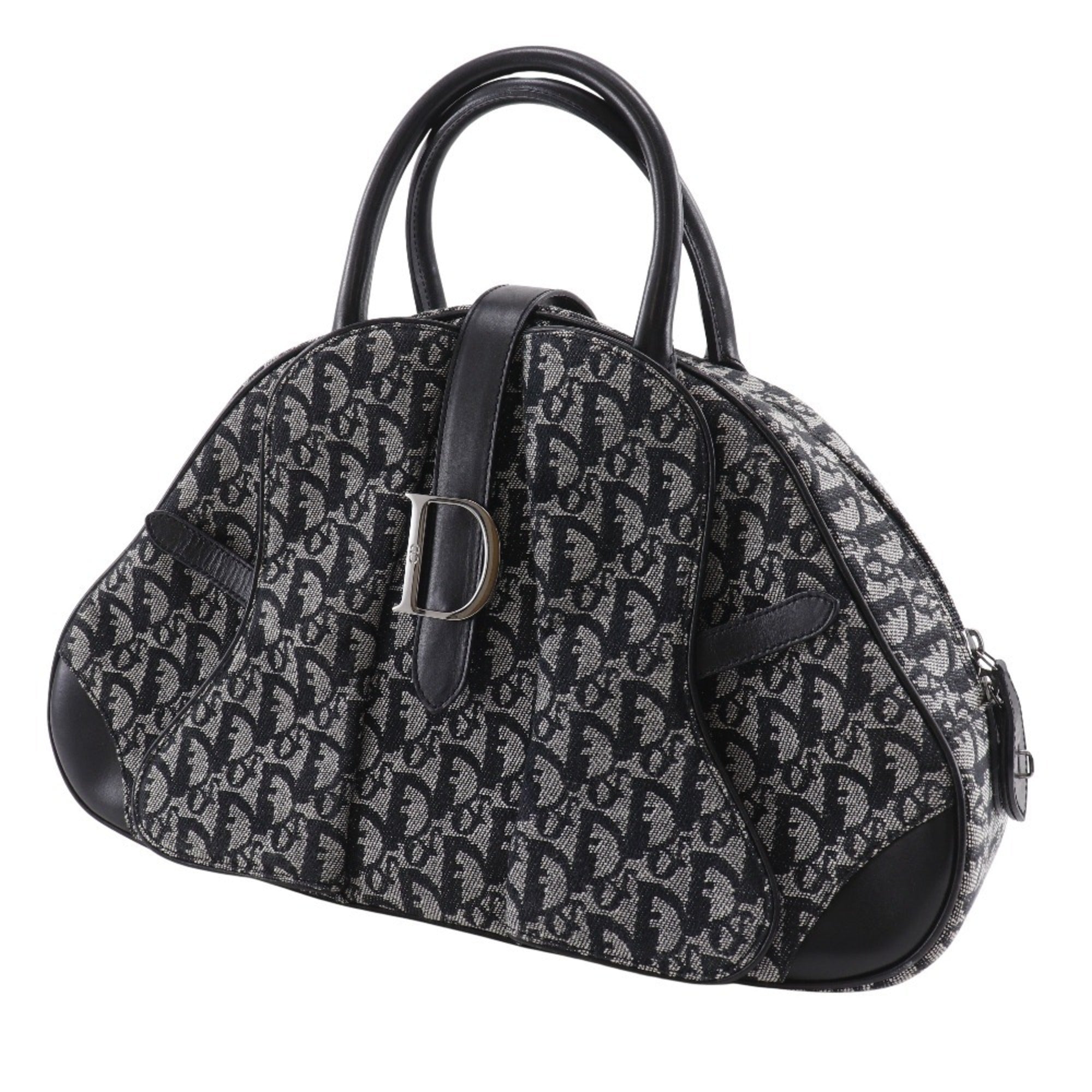 Christian Dior Trotter Navy Trotter Handbag Saddle Bag (Pre-Owned)
