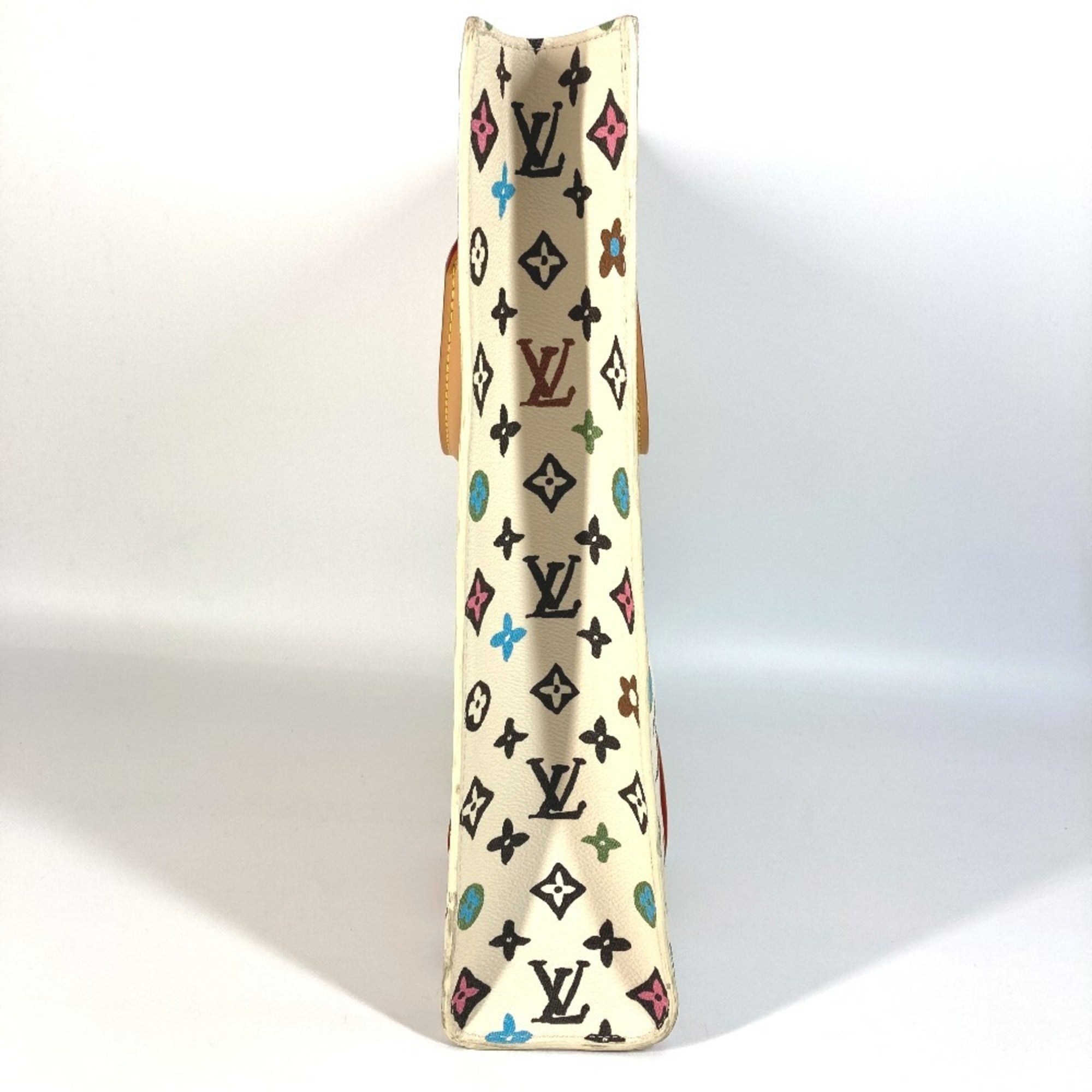 Louis Vuitton Beige Multi-Color Handbag Tote Bag (Pre-Owned)