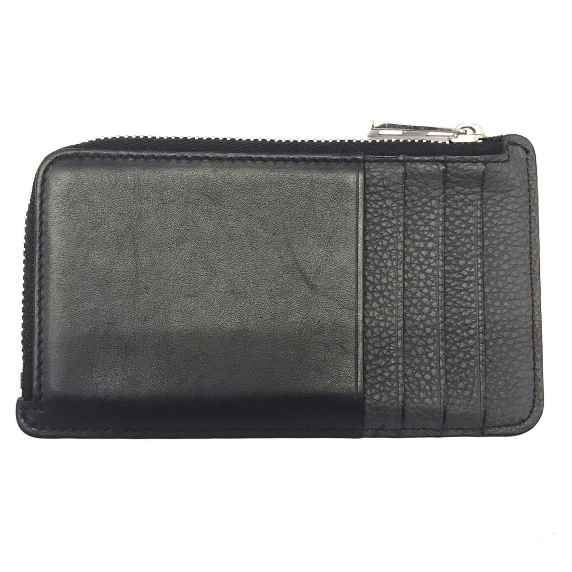 Loewe Black Gray Leather Coin Purse/Coin Case (Pre-Owned)