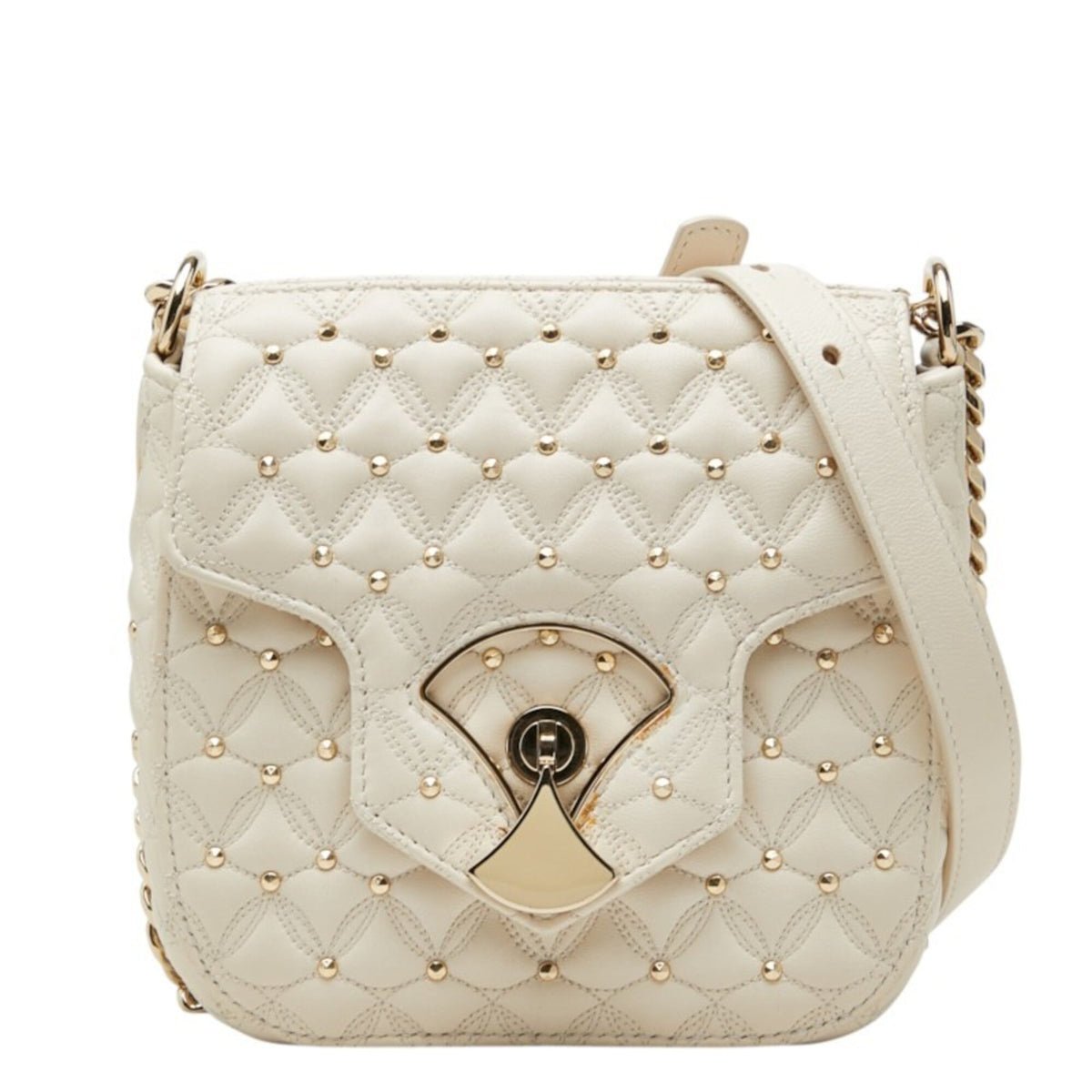 Bvlgari Ivory Leather Shoulder Bag (Pre-Owned)