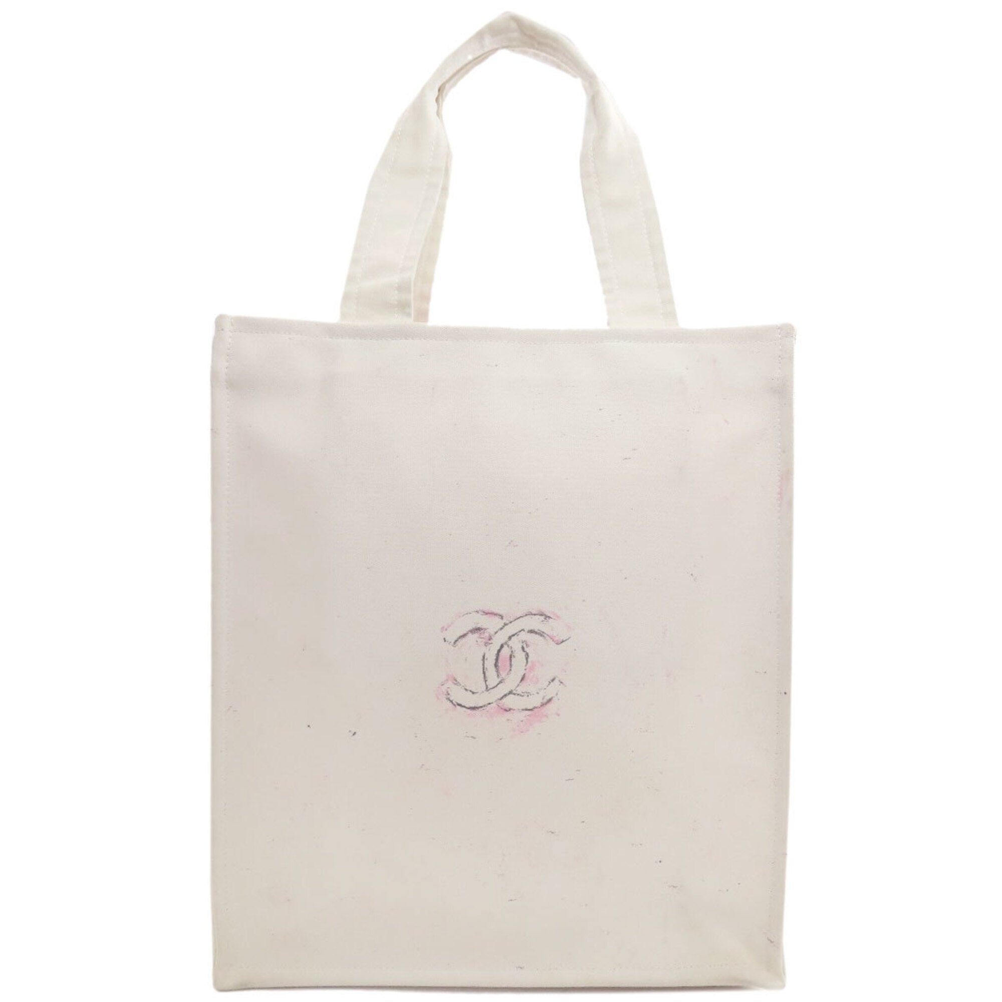 Chanel White Canvas Tote Bag (Pre-Owned)